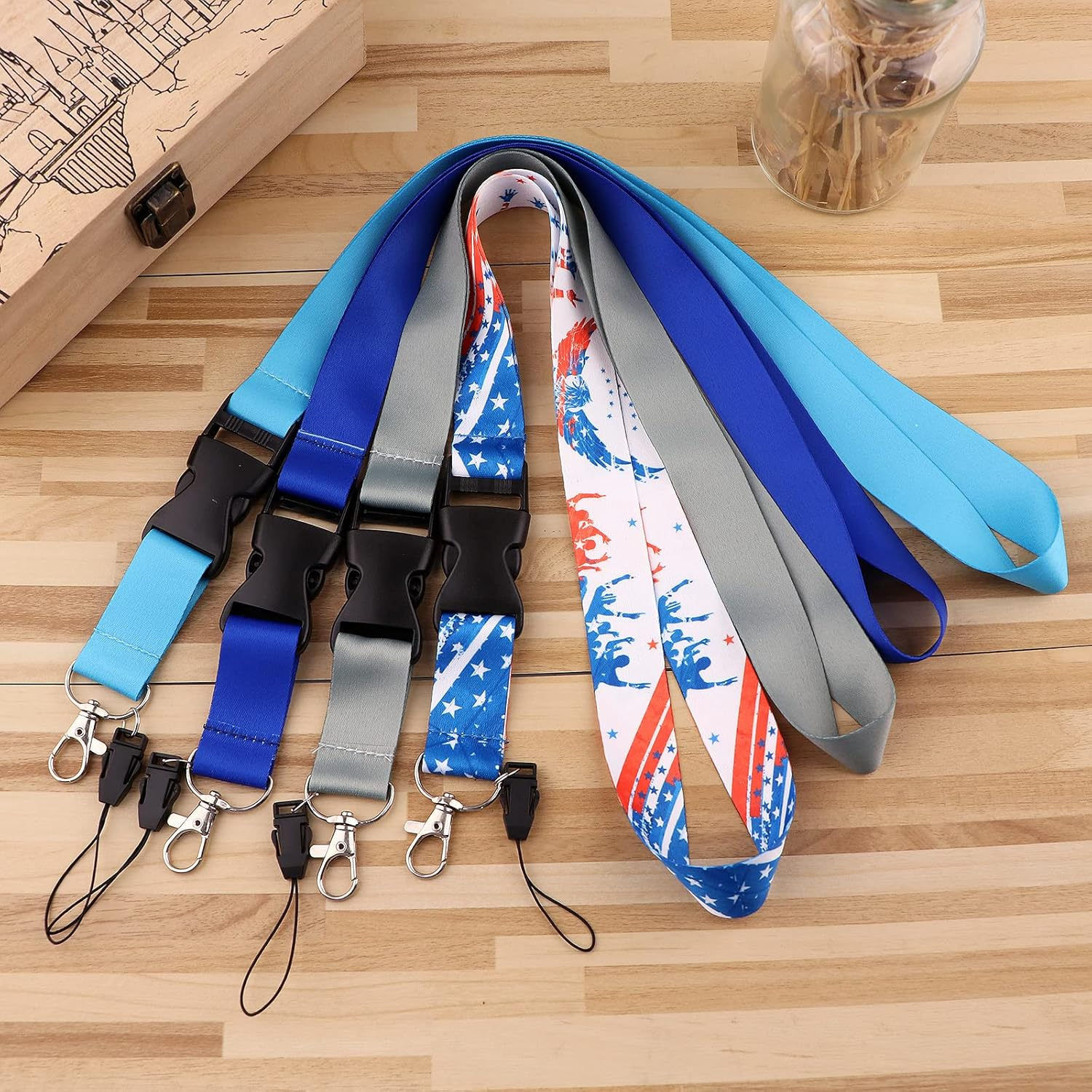 Juanooo Solid Breakaway Key Lanyard - Dark Red image number 6