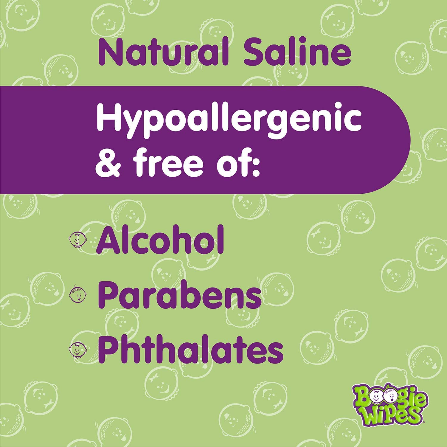 Saline Nose Wipes by Boogie, for Baby & Kids, Face, Hand & Body, FSA/HSA Eligible, Made with Vitamin E, Aloe, and Natural Saline, Fresh Scent, 45 Count (Pack of 2) image number 2