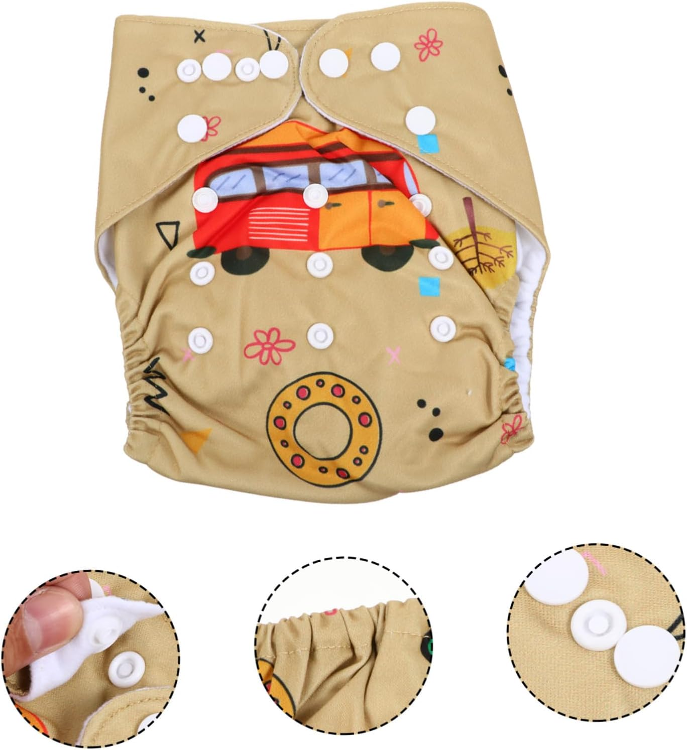 Unisex Diaper Pants Towelling Nappies for Newborns Alternative Born Raised Leak Design image number 1
