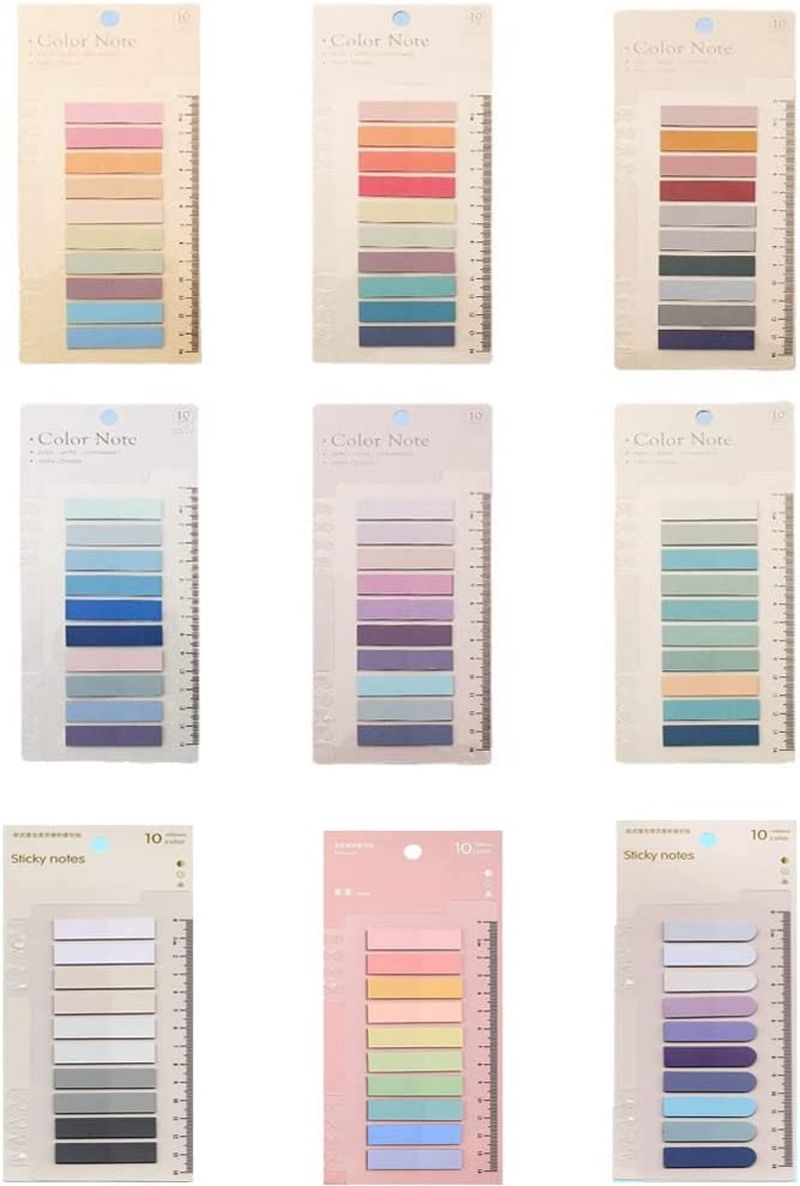 Pyhot 9 Set 1800 Pieces Index Tabs Flags, Mini Memo Page Markers Bookmarks Text Sticky Notes image number 2