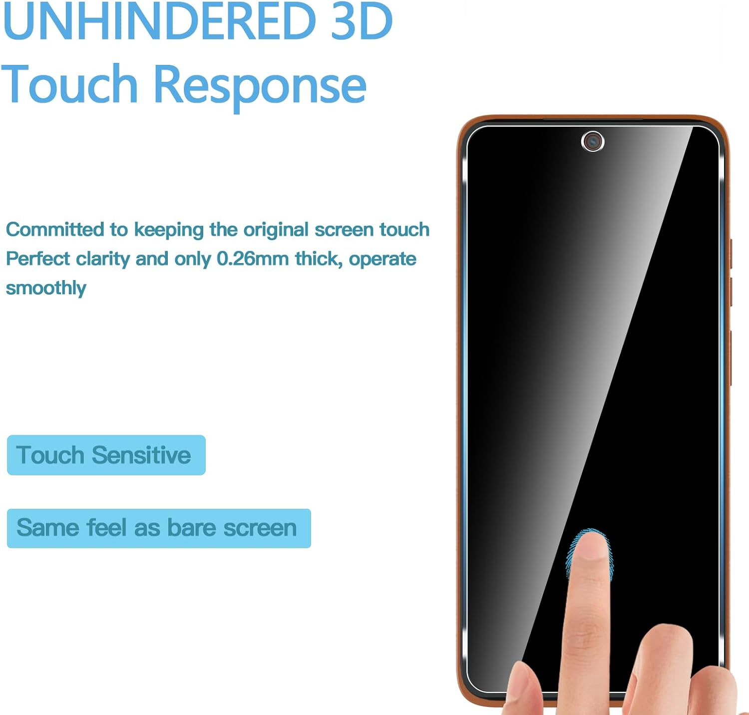 Anoowkoa 2+2 Pack for Motorola Moto G15/G15 Power Screen Protectors and Camera Lens Protectors Guard Tempered Glass Film, anti Fingerprints Protective Film - 02 image number 5