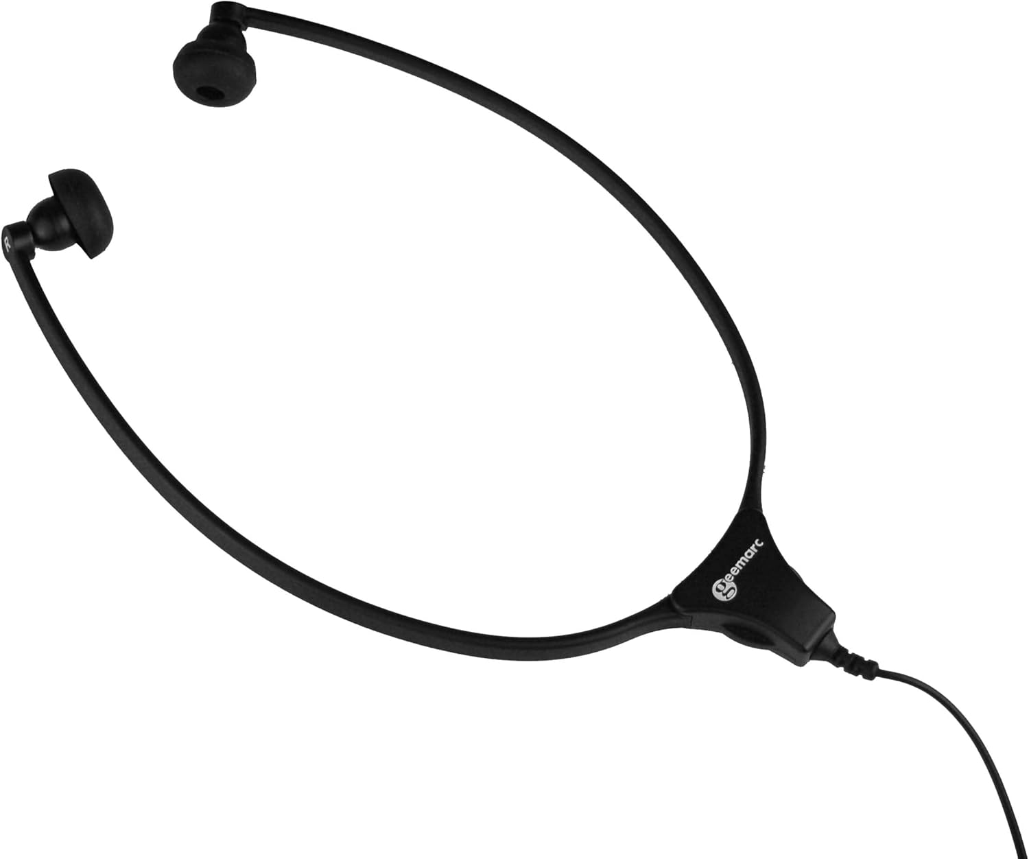 Geemarc Stereo Headphones with 3.5 Jack Connector and 2 Meter Cable In-Ear Headphones Compatible with Mobile Phone Computer Tablet