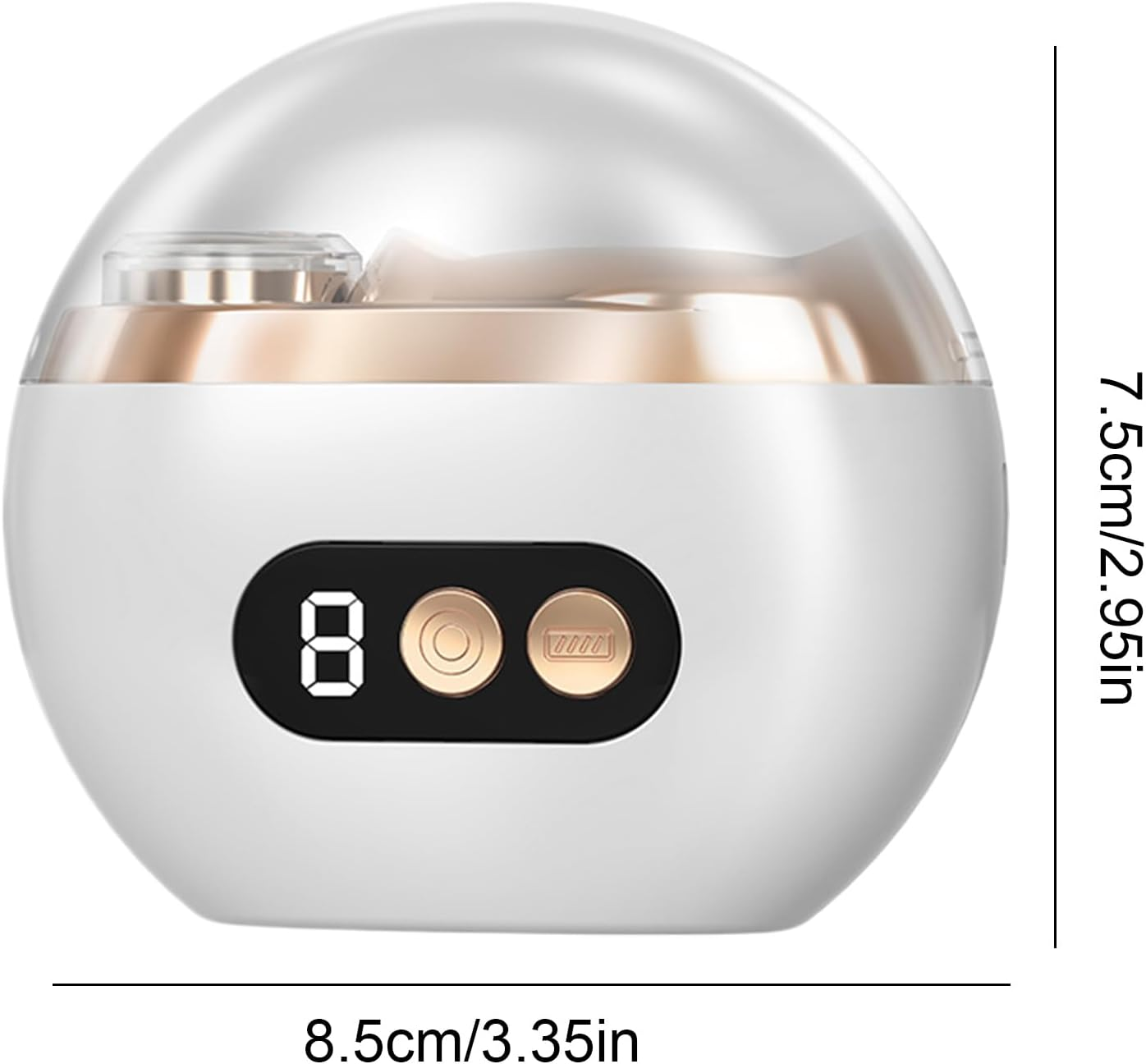 Electric Toenail Clippers, USB Charging Quiet Fingernail Manicure, Quiet 3-Speed Lighted Nail Clipper for Home Salon Home Manicure Seniors Elderly Travel Baby Care - White image number 3