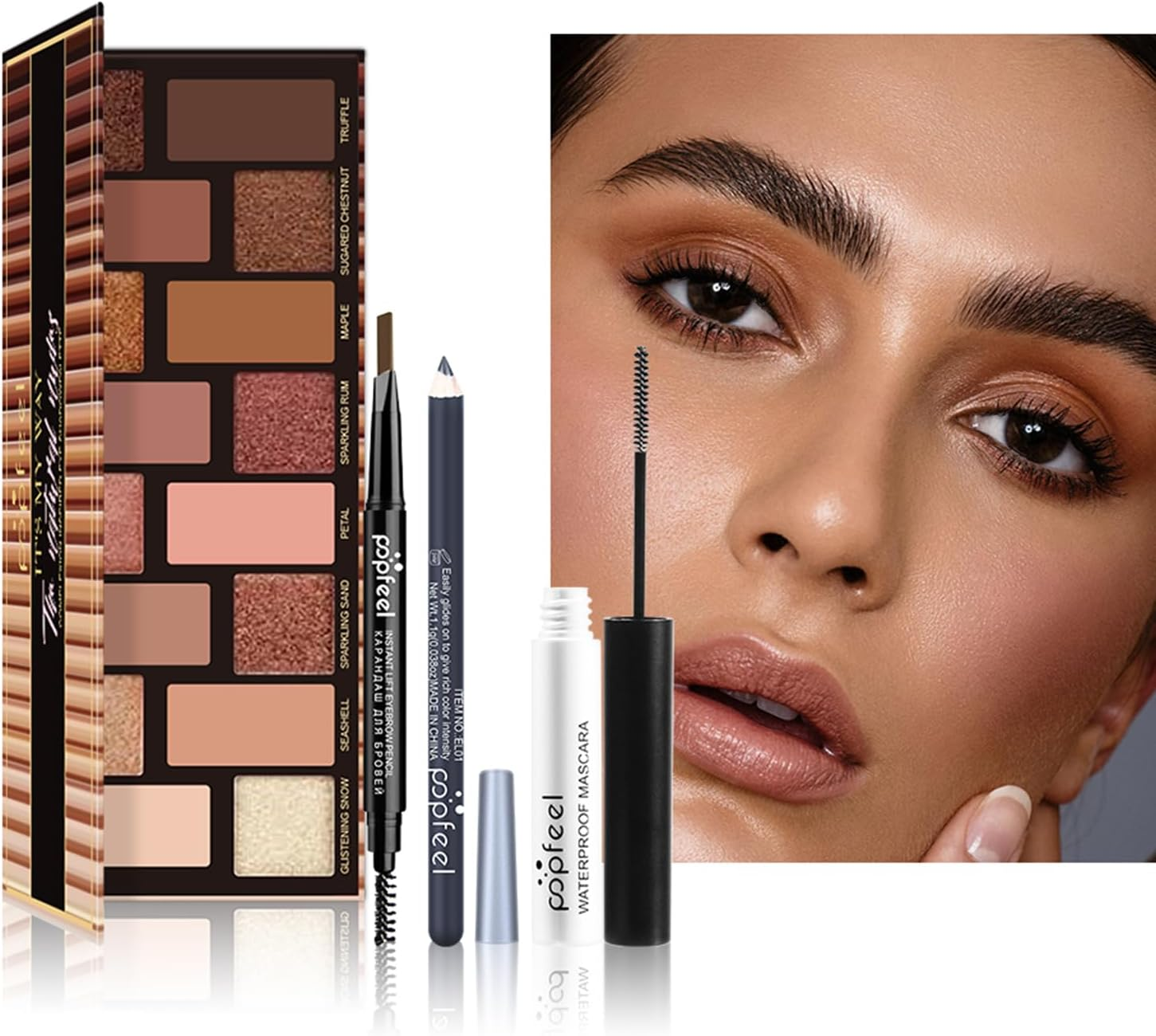 Fantasyday All in One Makeup Kit,Full Starter Cosmetics Set with Eyeshadow Palette, Lipstick Palette, Eyebrow Pencil, Concealer, Mascara,Makeup Brush, Gift Set for Women,Girls & Teens#A01 image number 4