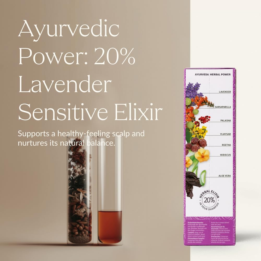 Khadi Lavender Sensitive Ayurvedic Shampoo, 100% Natural, Silicone & Sulphate-Free, Lavender & Hibiscus for Sensitive, Scalp & Fine Hair, Vegan Hair Care Natural Cosmetics 200 Ml image number 5