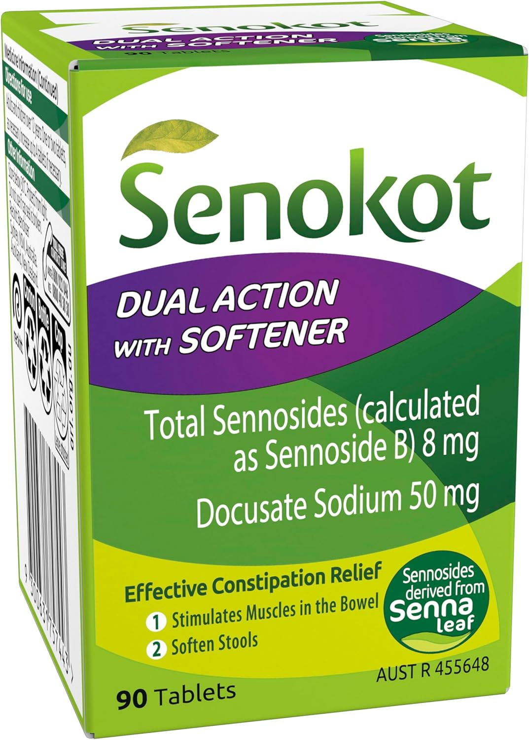 Dual Action with Softener for Effective Constipation Relief 90 Pack