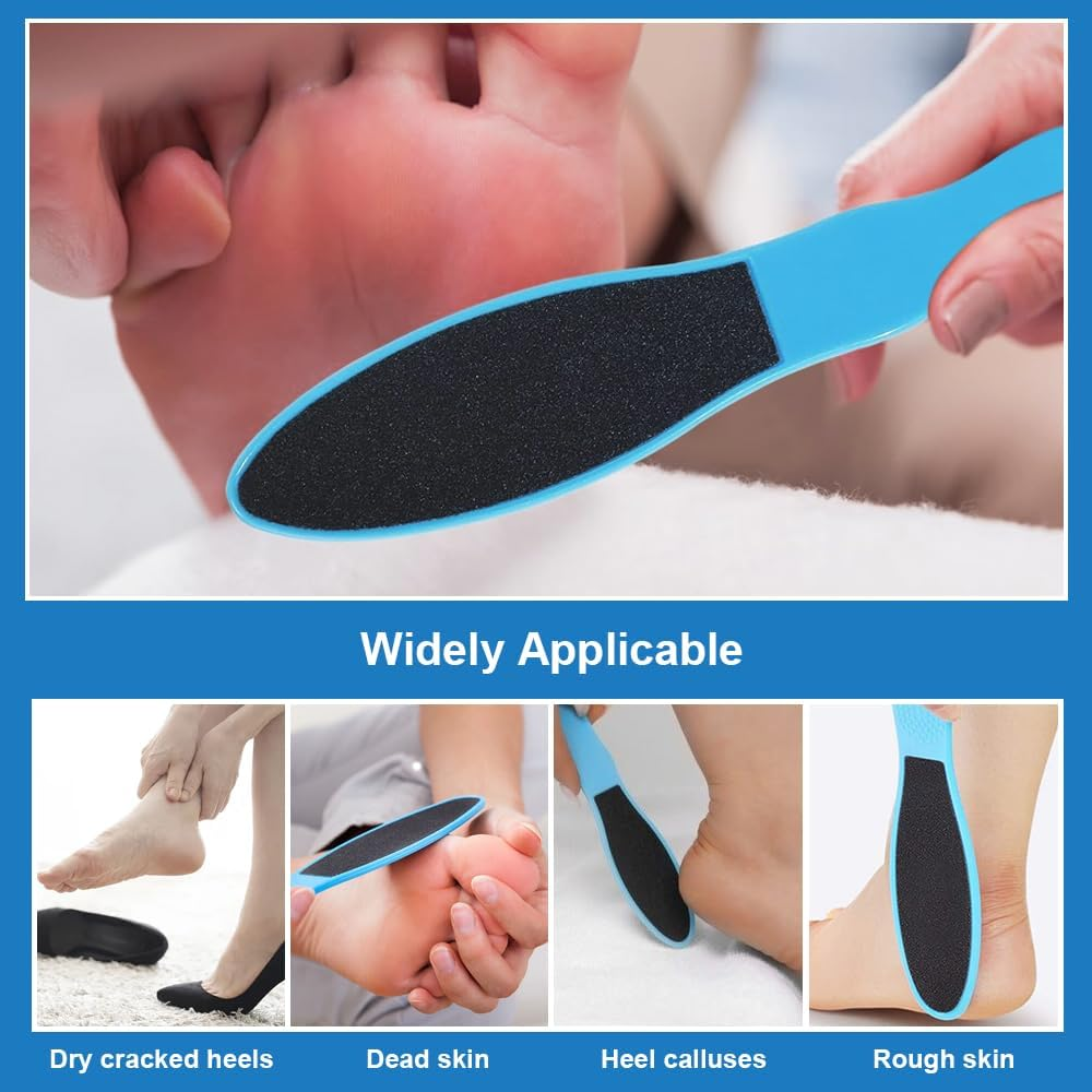 Foot File Callus Remover 16 X 3.5 Cm, Double-Sided Pedicure, Foot Callus Remover for Dry, Cracked Feet and Dead Skin (Blue) Pack of 10 image number 5