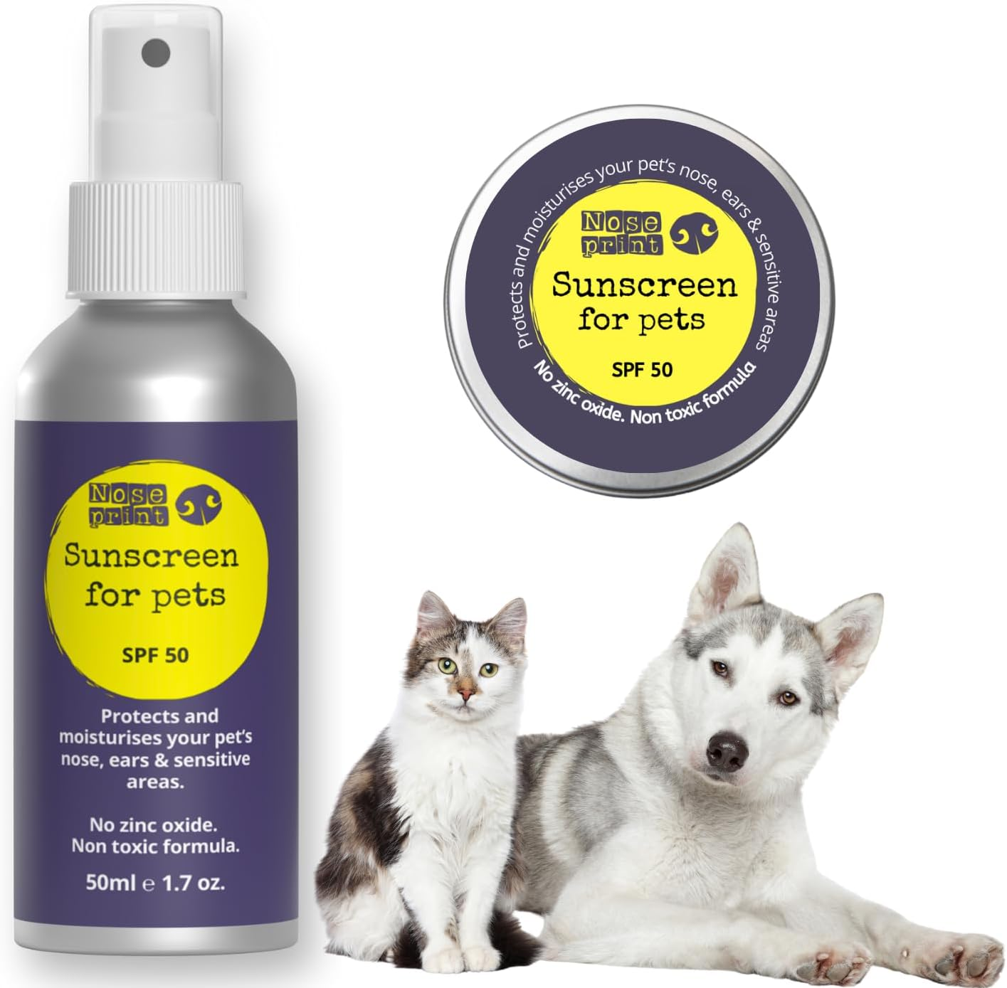 Pet Sunscreen 2-Pack &ndash; SPF 50 Spray (50Ml) + SPF 30 Balm (30Ml) &ndash; Safe for Dogs & Cats &ndash; Lick-Safe, Fragrance-Free, Water-Resistant Sun Protection for Nose, Ears & Skin image number 6