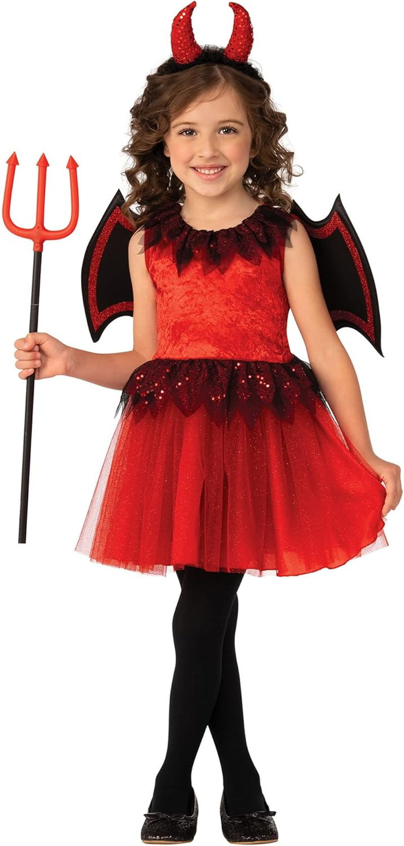 Forum 3015585-6000 DEVIL GIRL Costume, Red, Age 5-6 Years