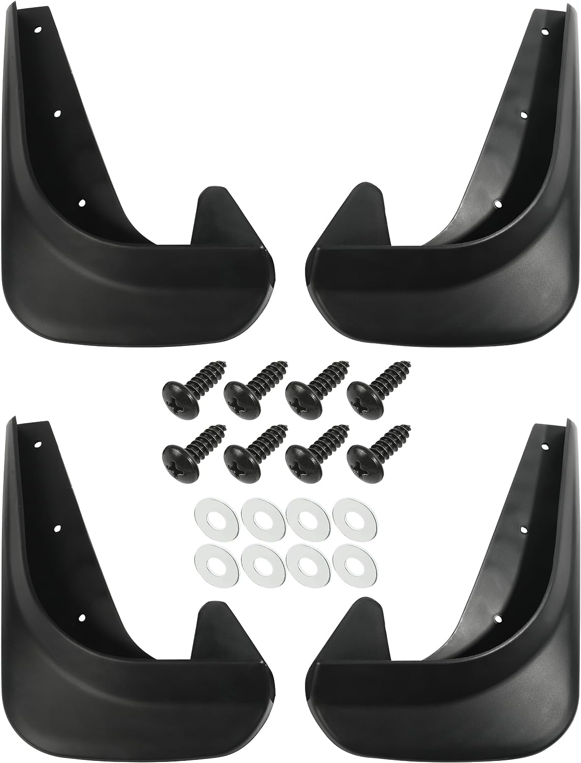 ESEWALAS 4PCS Mud Flaps,No Drilling Mudguards Mudguards Mudflaps with Hardware Kits,Front and Rear Side Splash Guards Winter Vehicle Sediment Protection,Car Mud Flaps Splash Guards Replacement image number 5