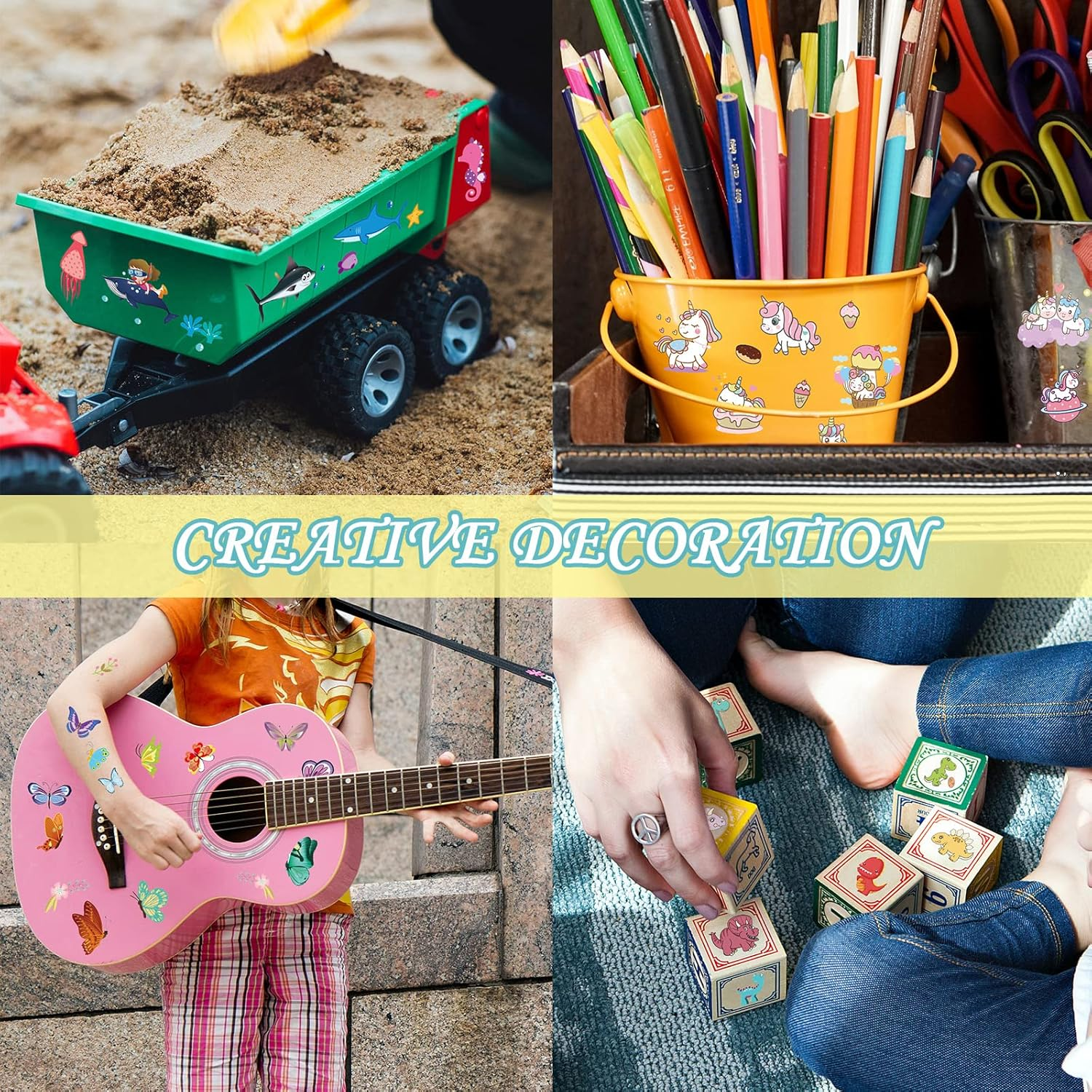 Apeso 30 Sheets Temporary Tattoos Kit for Kids, 300Pcs Fake Cute Tattoo Stickers Waterproof, Birthday Party Favor Christmas Stocking Stuffers (Dinosaur ＆ Sea Animal ＆ Vehicle) image number 1