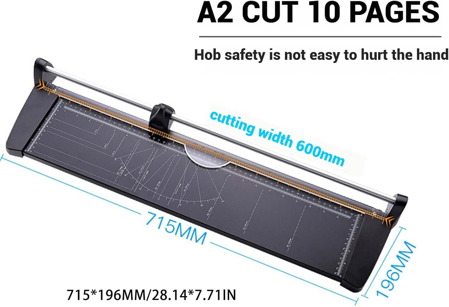 Paper Cutter, A2 Metal Guillotine Paper Cutter Cutting Performance up to 10 Sheets, Guillotine Blade Trimmer with Sliding Cutter Head, for A4 A5 Paper,Craft Paper, Photo, Coupon and Label image number 1