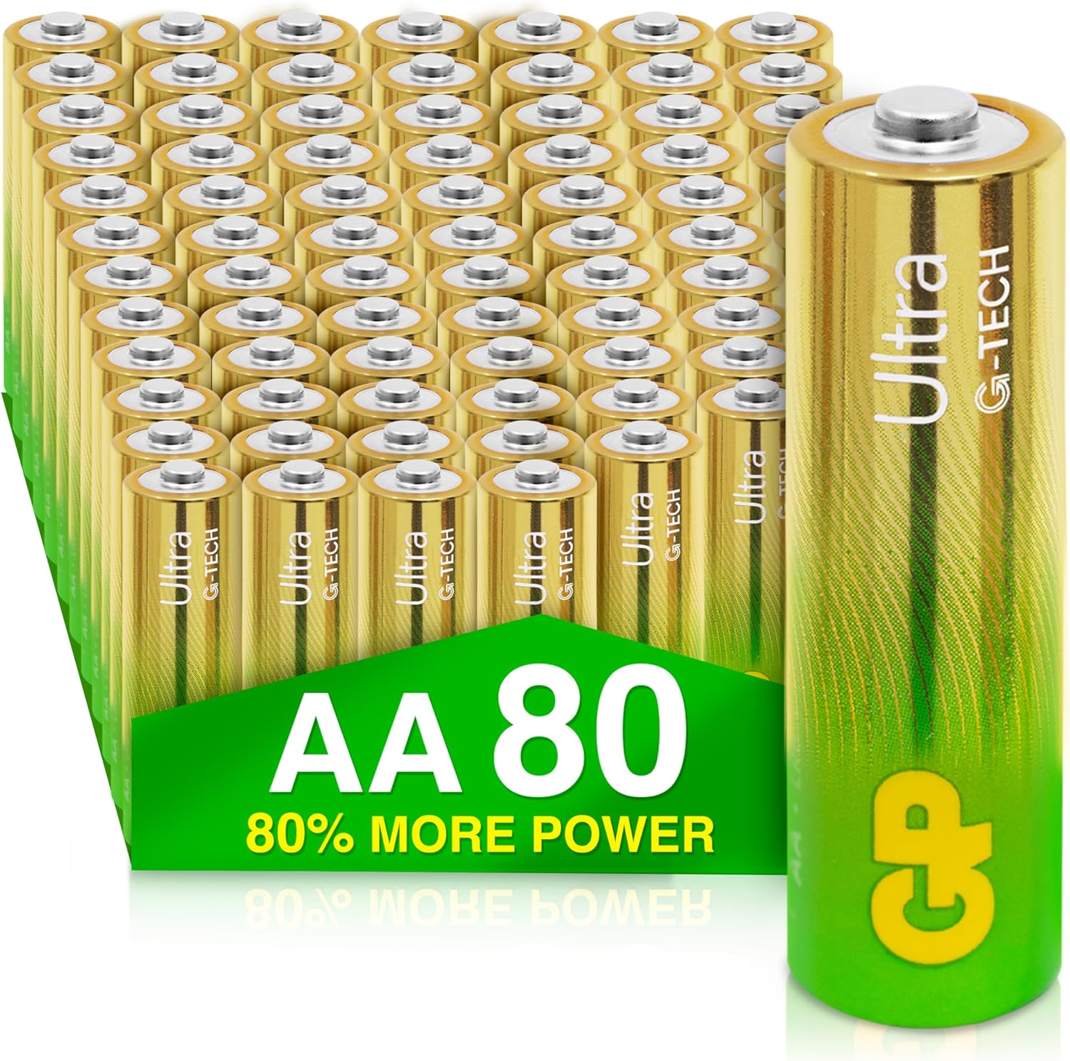 GP Ultra Alkaline AA Batteries Pack of 80S image number 2