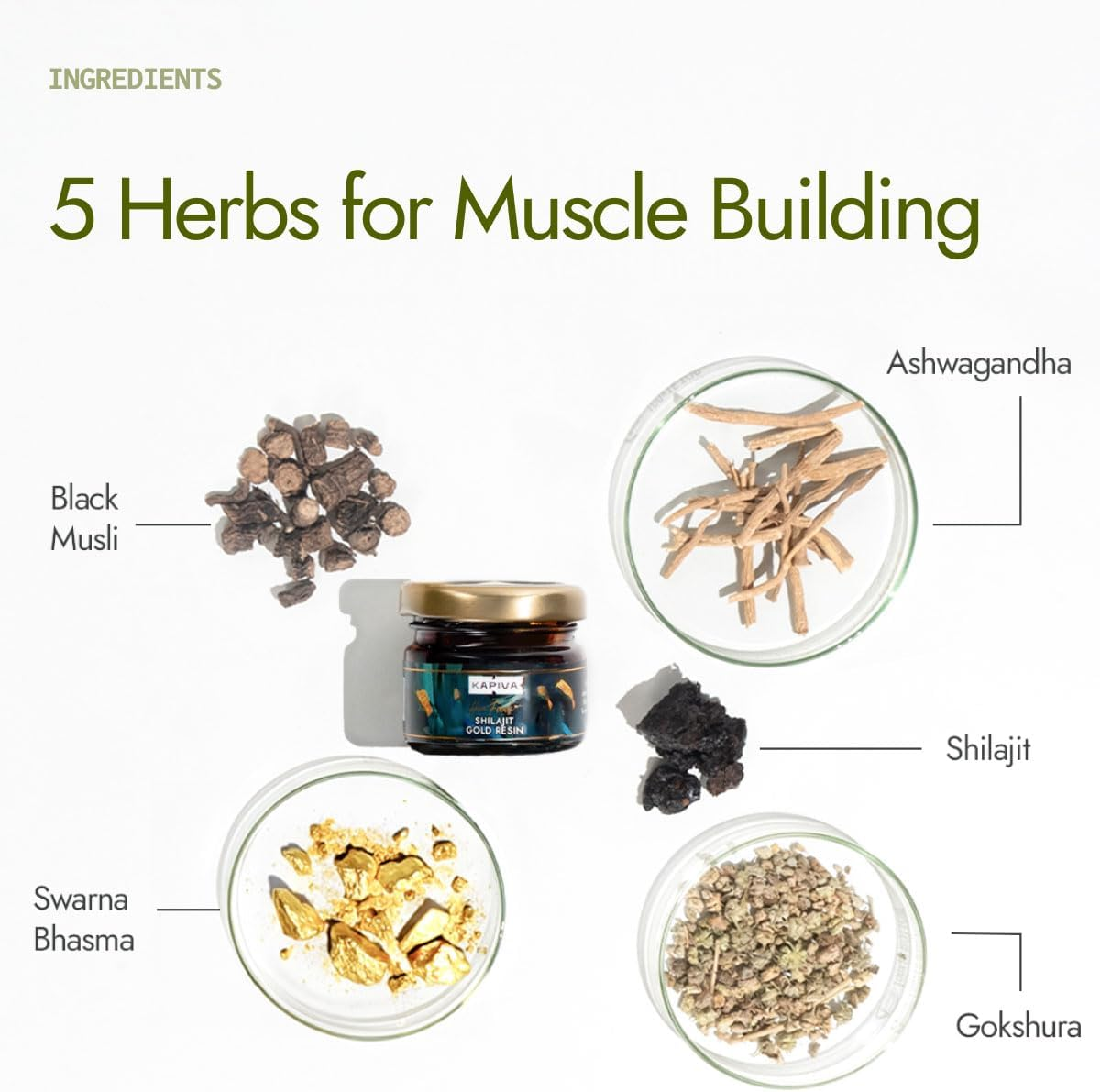 Kapiva Shilajit Gold Resin | Helps in Boosting Stamina | Contains 24 Carat Gold | 100% Ayurvedic, 20 G (Pack of 1), (MIS033) image number 1