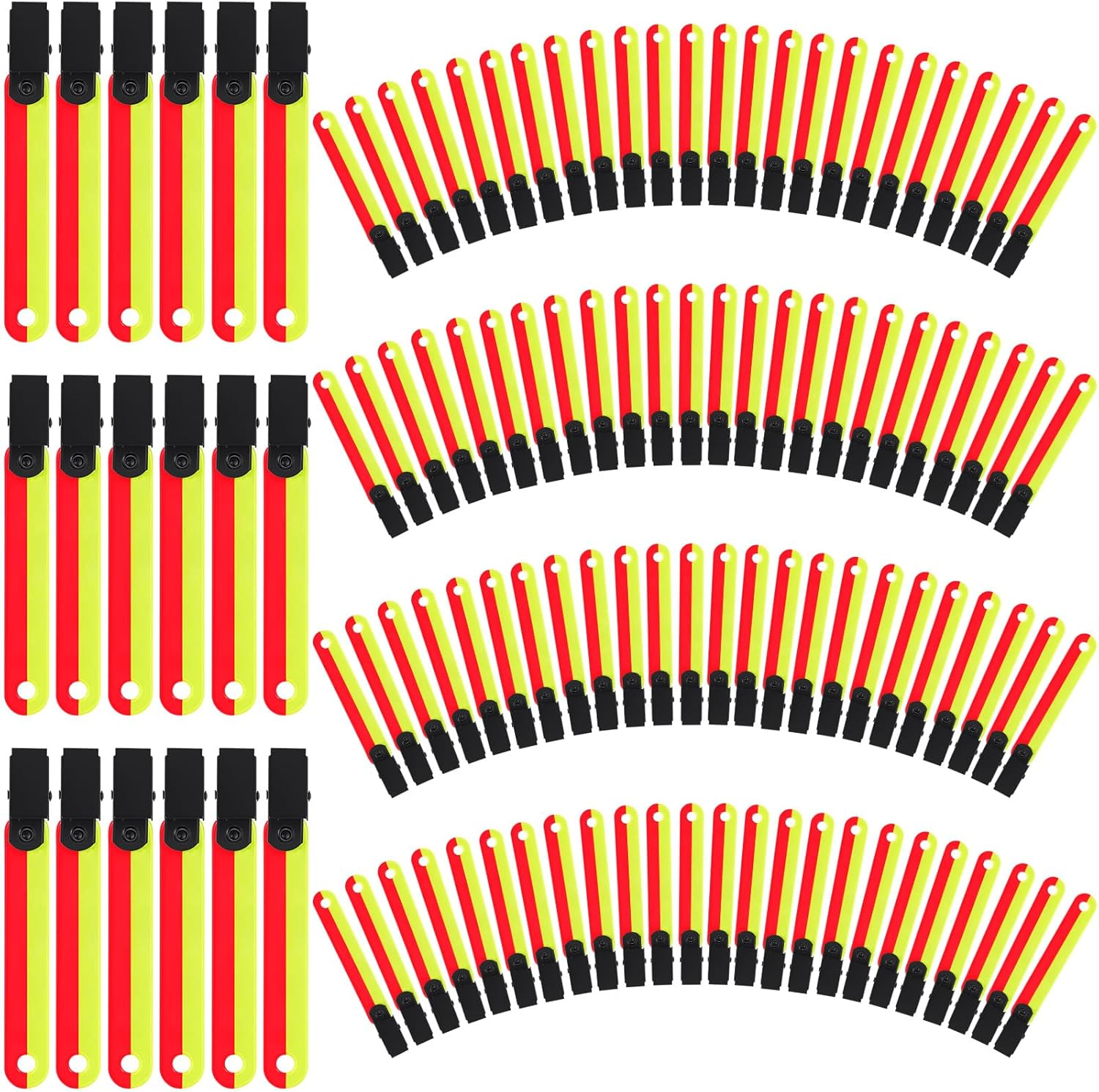 High Visibility Trail Markers for Tree Reflective Trail Markers Trail Markers with Clips Hunting Reflector Trail Markers for Tree Stand Hunting Outdoor Hiking Hunting Camping