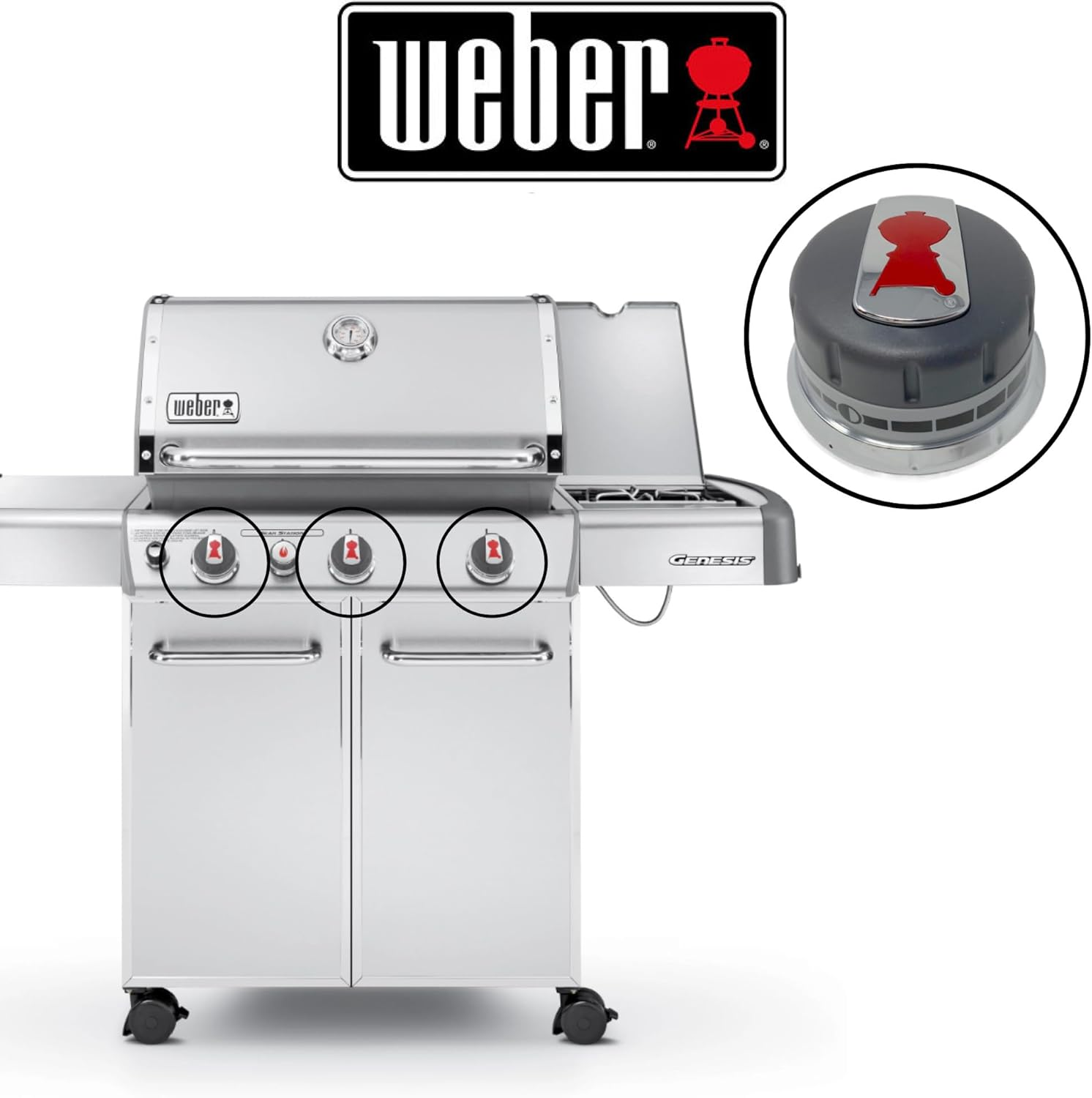 Weber 88848 Gas Grill Burner Knobs image number 3