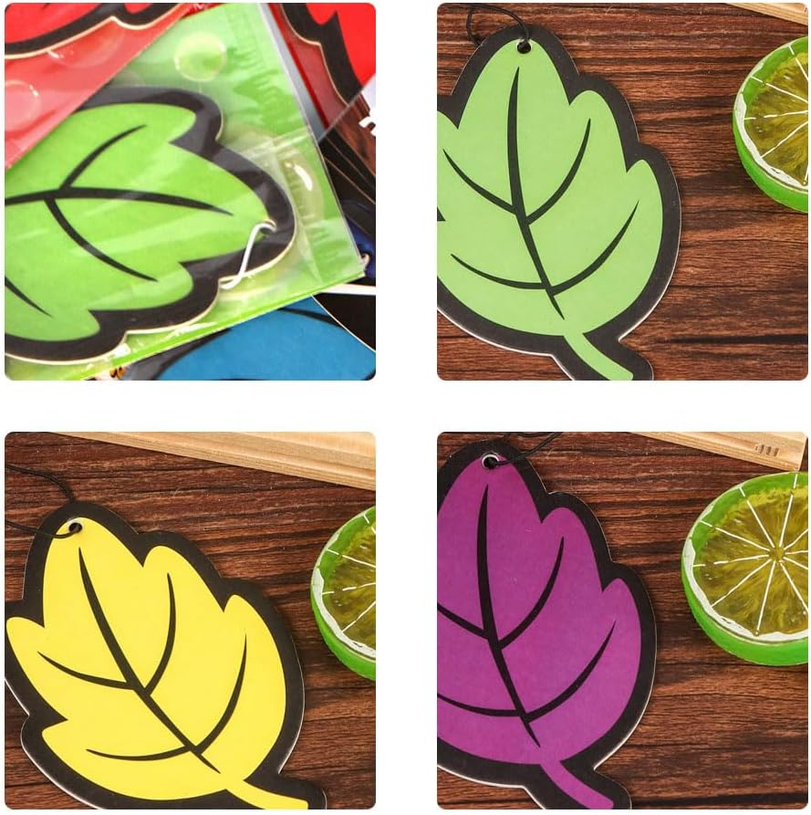 Car Air Freshener with Different Smells,9 Pcs Card Air Freshener,Hanging Paper Scent for Taxi,Car,Truck & Home,3 Colors, Random Taste image number 4