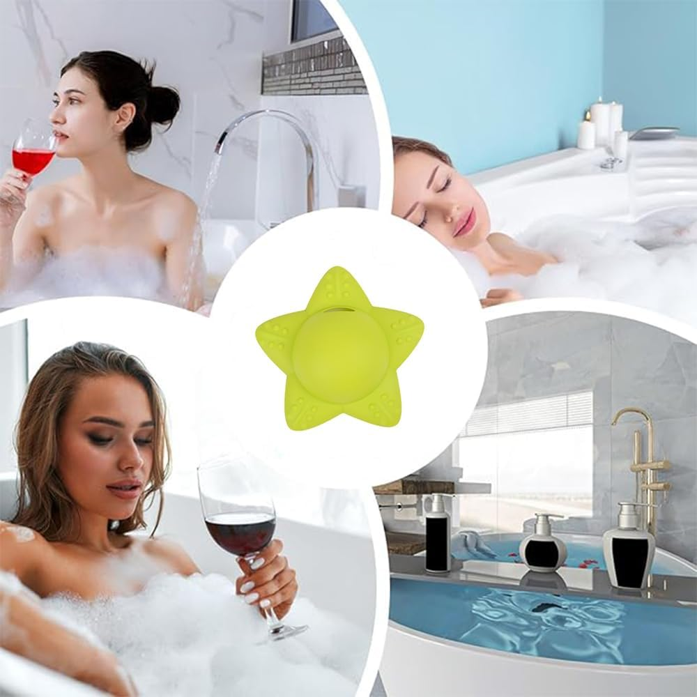 1 Pcs Bathtub Overflow Drain Cover, Bathtub Drain Cover, Silicone Bathtub Overflow, Suction Cup,Bathroom Spa Accessories (Green) image number 4