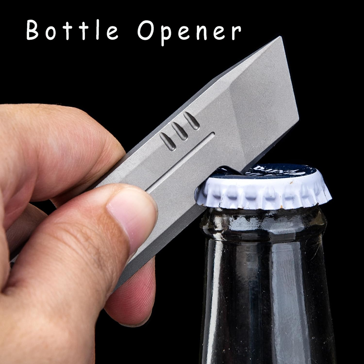 Titanium Pry Bar EDC Crowbar Multi Ti EDC Tool Multifunctional Bottle Opener Screwdriver Prybar Portable Outdoor image number 6