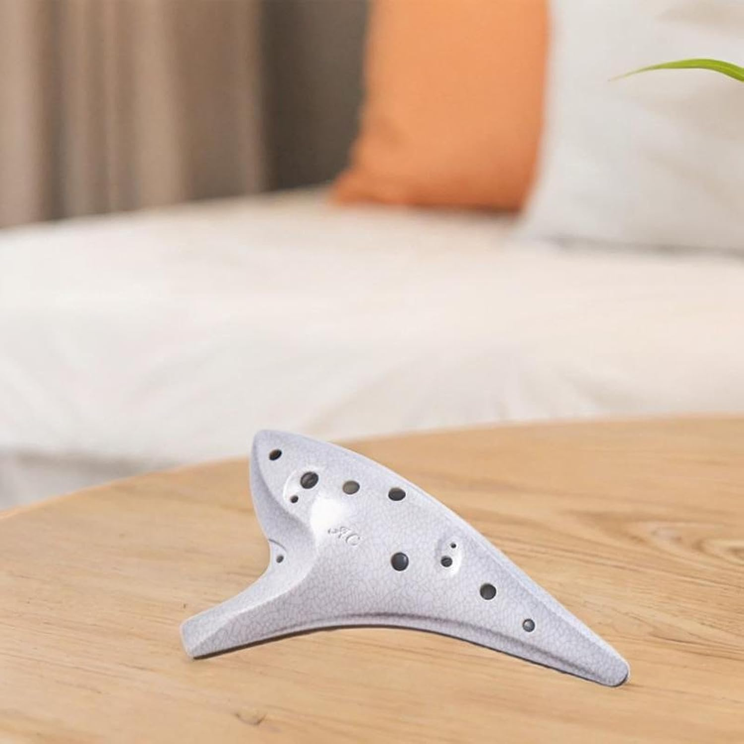 Qianly Professional Alto C Ocarina with Pouch, Ideal for Beginners, White image number 2