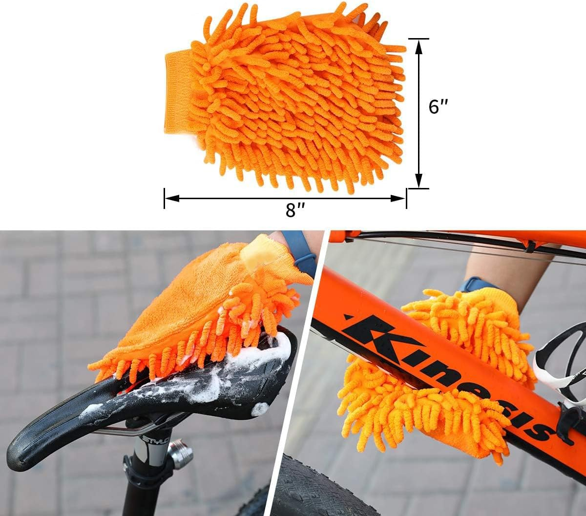 WOYAODONG 8 Pcs Precision Bicycle Cleaning Brush Tool Including Bike Chain Scrubber, Suitable for Mountain, Road, City, Hybrid,Bmx Bike and Folding Bike image number 6