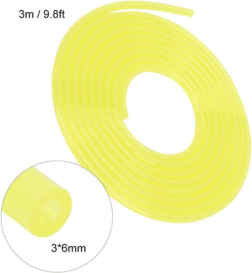 3 Meter Fuel Lines, Hose Carburetor Fuel Line Petrol Hose Lawn Mower Trimmer Accessories for Lawn Mower Strimmer and Chainsaws, Yellow(3 * 6Mm) image number 3