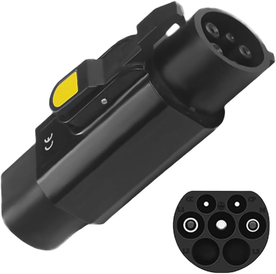 Helanzer EV Charging Adapter Type 2 to Type 1, IEC 62196 to SAE J1772 EV Adapter for Electric Vehicle Charging Cable with Anti-Theft Clip, IP54, 32A image number 5