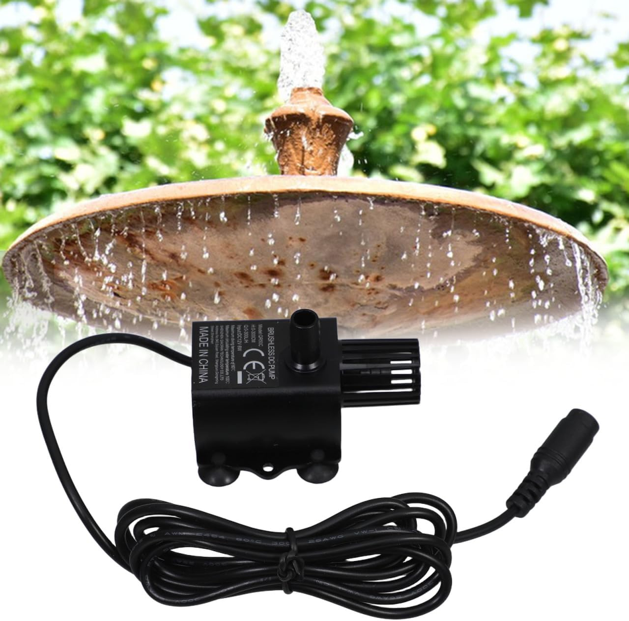 POPETPOP Mini Brushless Dc 12V Submersible Water Pump Quiet Aquarium Circulating Pump for Fish Tanks Ponds and Small Fountains image number 1