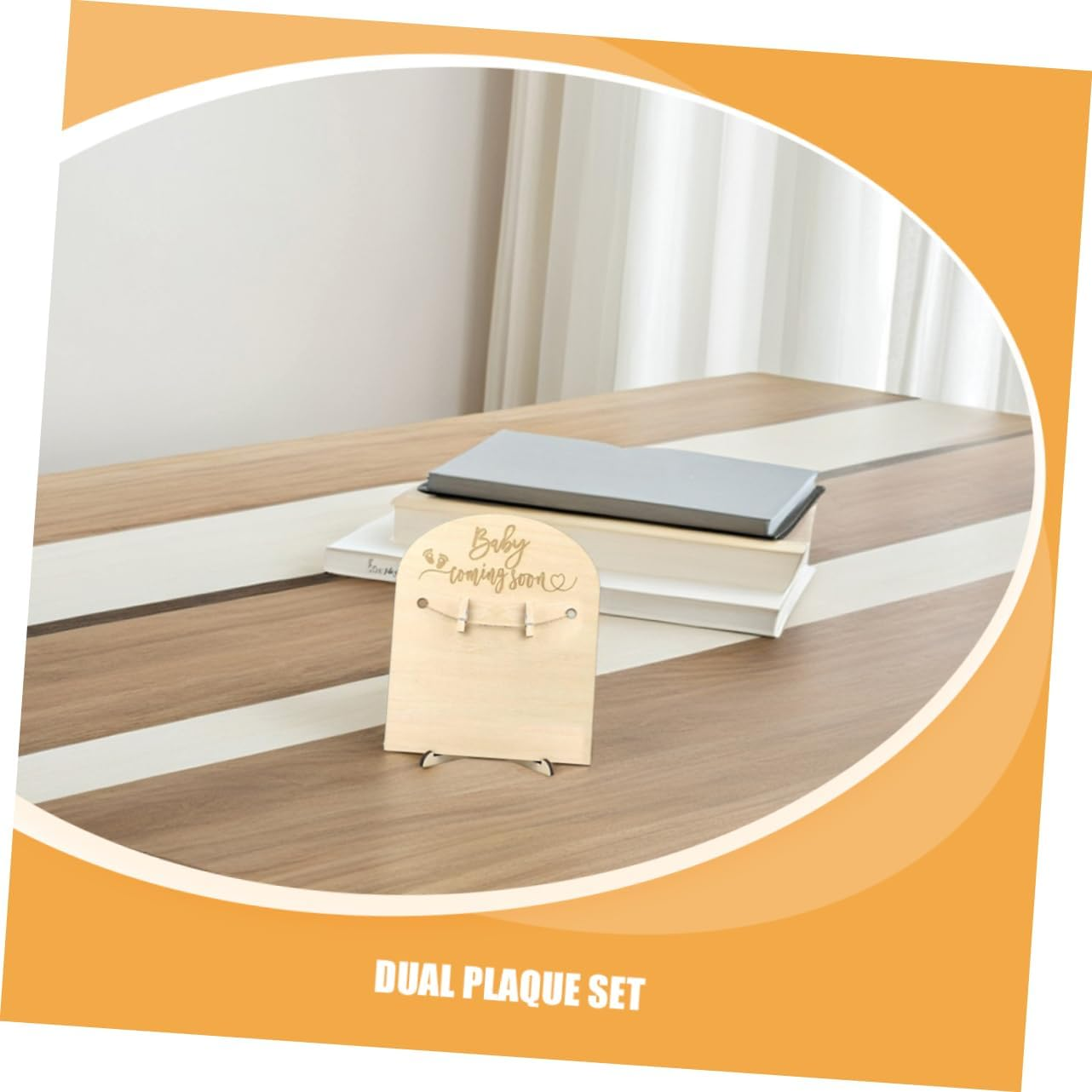 SEWOART 2Sets Wooden Milestone Cards Stand Clips Newborn Shower Milestone Markers for Nursery Wall Decor image number 2