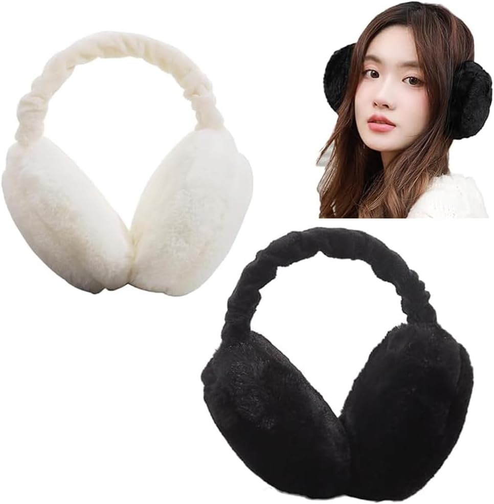 Earmuffs Women Fluffy Ear Muff Ear Warmers Winter Warm Plush Earmuff Foldable Unisex image number 3