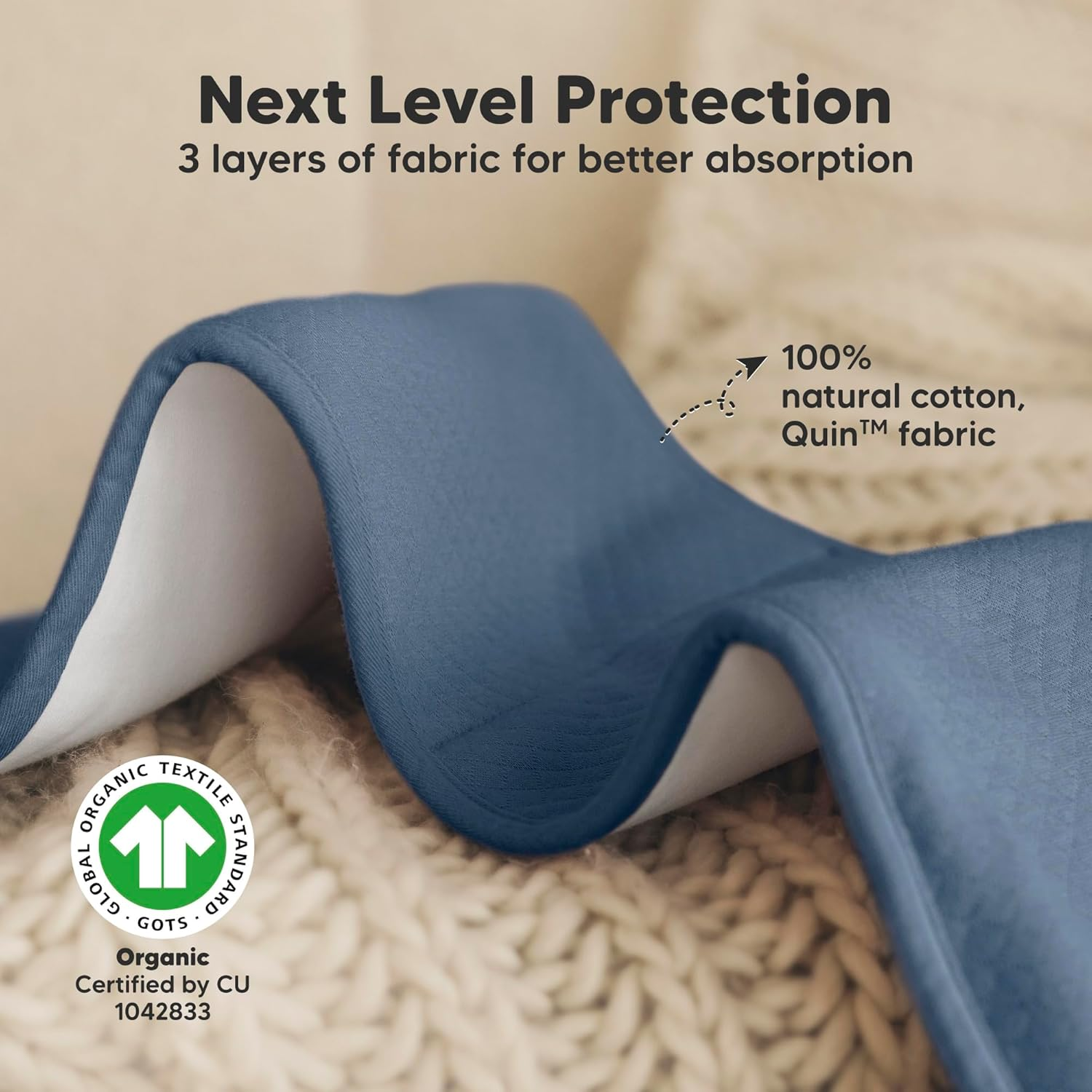 Keababies 5-Pack Organic Burp Cloths Baby Girl, Boy - Extra Large, Absorbent Baby Burp Cloths, Soft Burping Cloths for Babies, Newborn Burp Clothes, Cotton Burp Rags, Neutral Thick Burp Cloth (Basic) image number 2