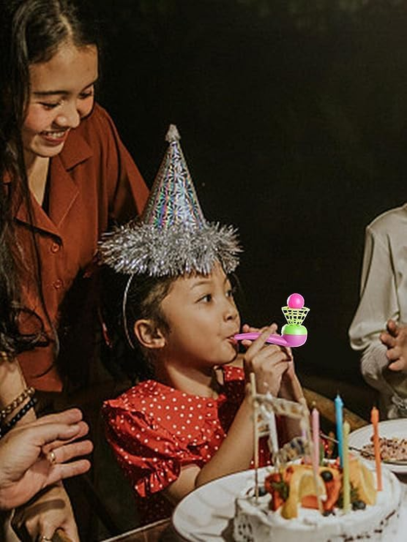 3Pcs Random Color Floating Blow Pipe & Balls Game, Balance Blowing Toys - Stress Reliever for Toddlers to Adults