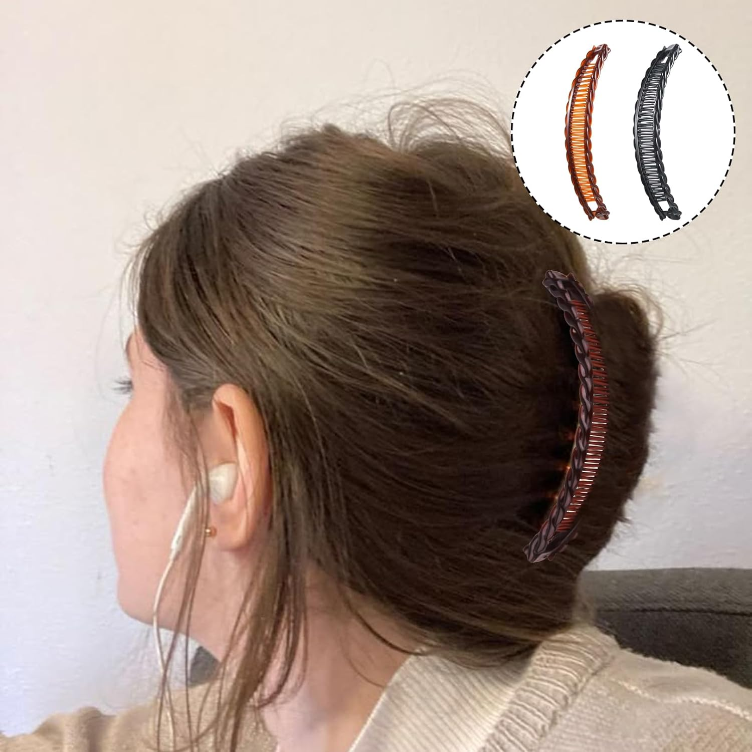 Pack of 4 Banana Clip Thick Hair, Banana Clip Hair, Banana Hair Clip for Long image number 1