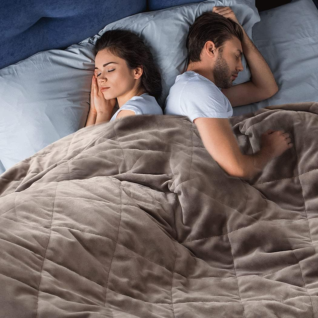 Dreamz 9KG Adults Size anti Anxiety Weighted Blanket Gravity Blankets Mink image number 3