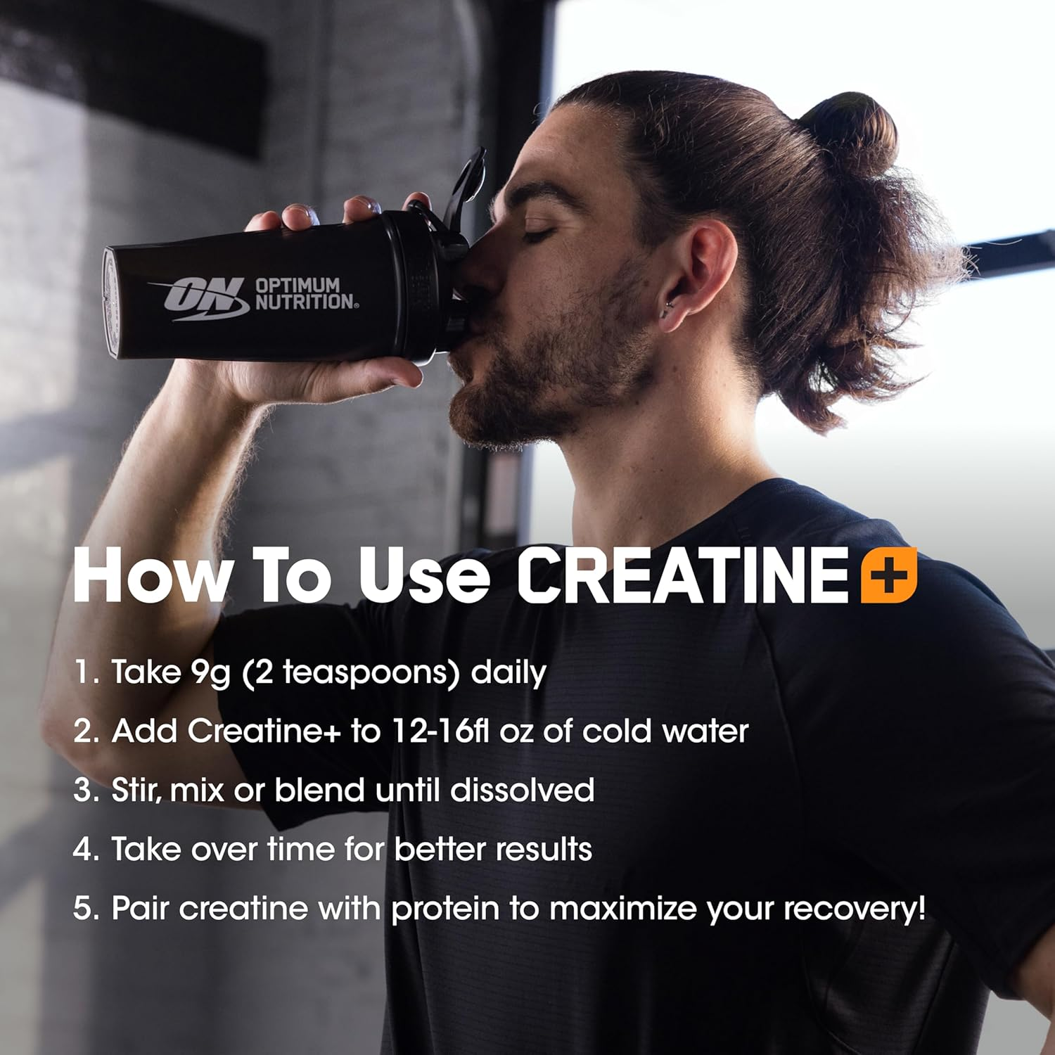 Optimum Nutrition Creatine + Straw Peach 360 G image number 3