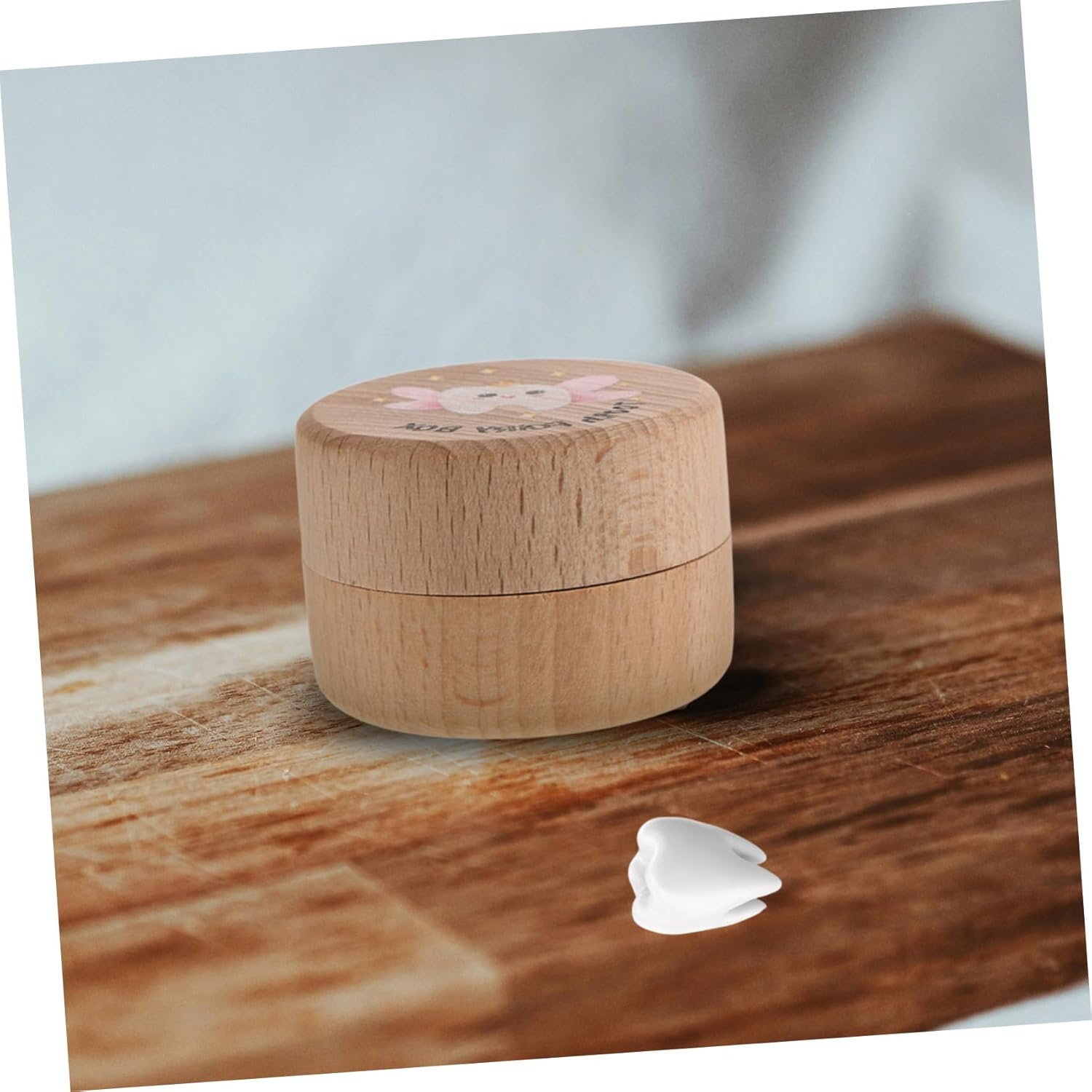 Boy Girl Tooth Holder Boys and Girls Souvenir Teeth Collector Wooden Case Fetal Hair Box image number 6