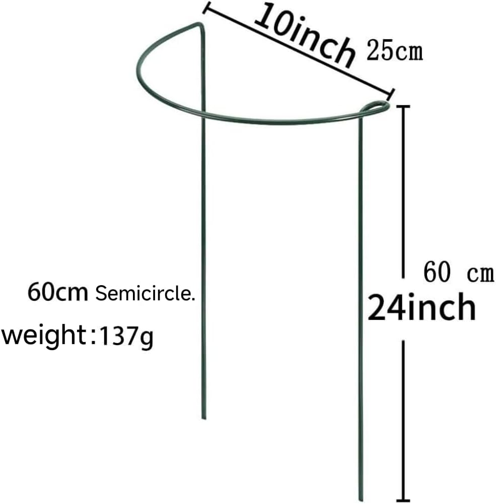 Pack Plant Support Stakes, Metal Peony Cages and Supports, Outdoor Garden Stakes Plant Cage, Large Plant Support Rings for Tomato,Rose,Flowers Vine,Indoor Tall Plants（5Pc） image number 3