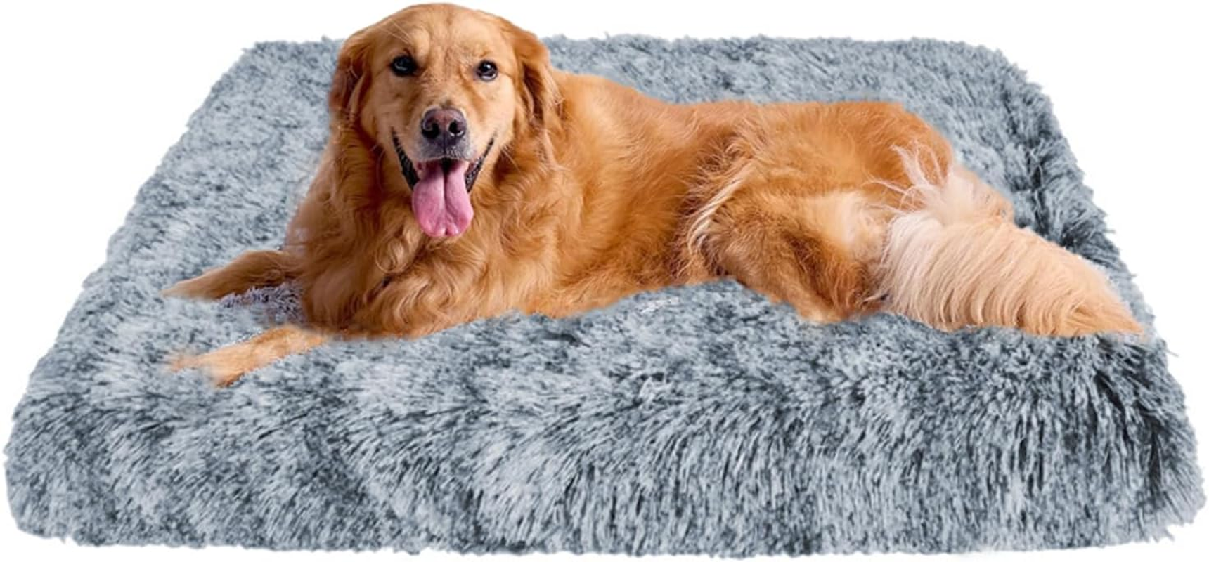 Xlarge Dog Bed Mat, Soft Plush Washable Dog Cage Bed with Removable Washable Cover and Waterproof Lining, Non-Slip Dog Bed (100 * 60 * 8Cm) image number 1