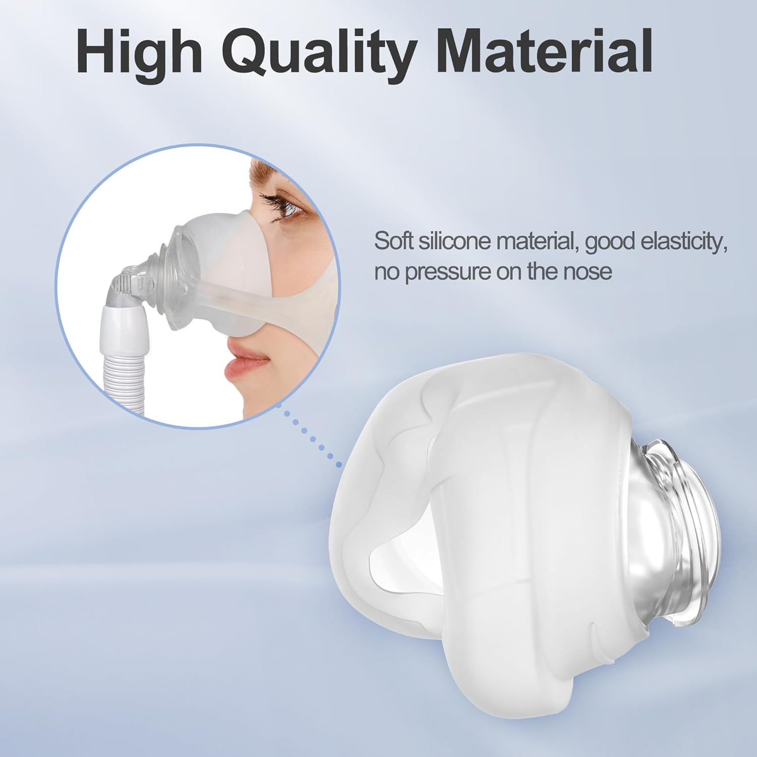Airsmart 2 Packs Replacement Cushion for Wisp, Nasal Replacement Cushion for Wisp Fabric and Silicone Frame,Great Value Supplies (M) image number 3