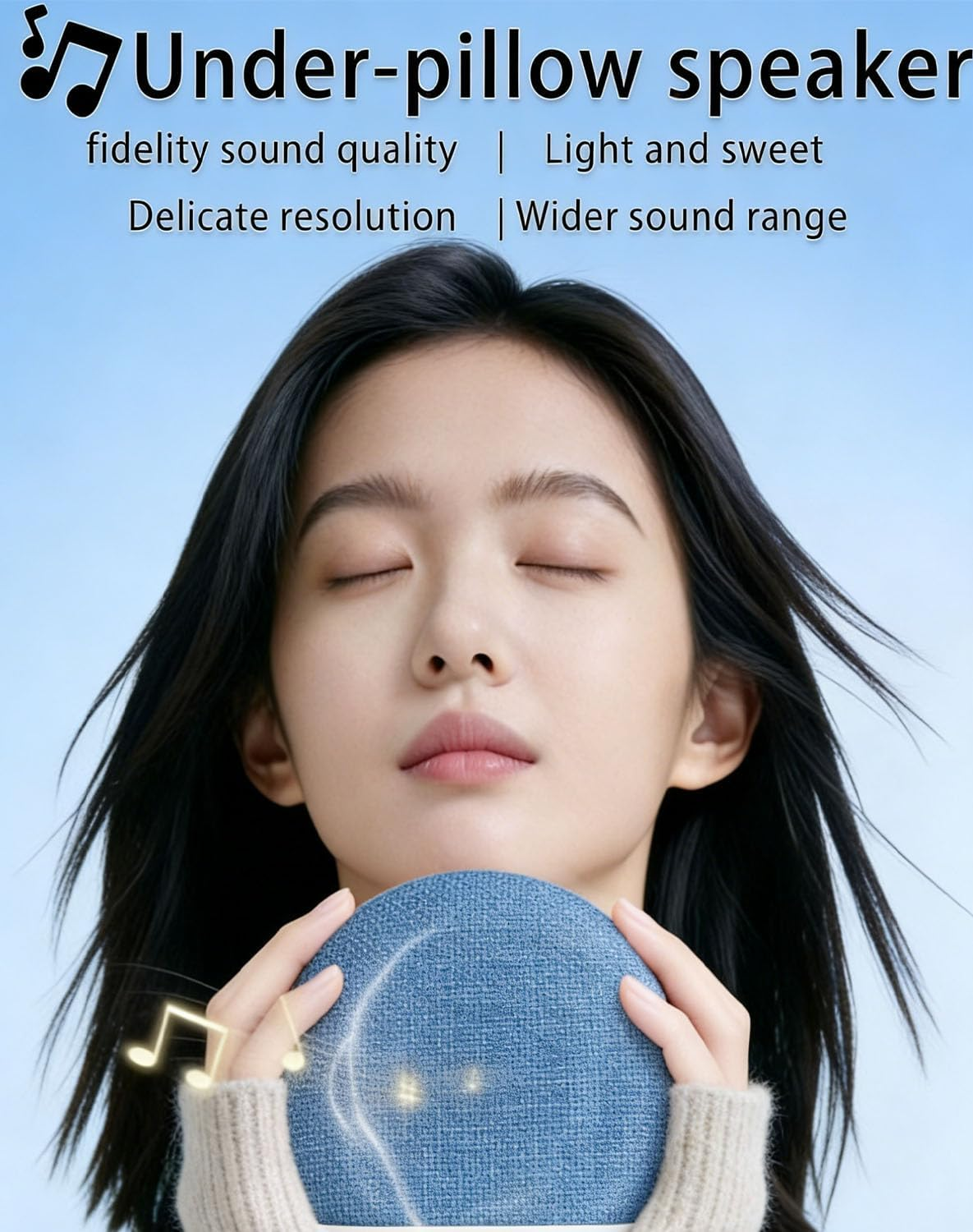 Pillow Speaker for Sleeping, Private Listening under Your Pillow, Pillows Speaker Bluetooth with White Noise, Sleep Sound Machine,Scheduled Shutdown,Bluetooth 5.4,Long Battery Life,12Mm Design (2PCS) - 1Pc image number 2