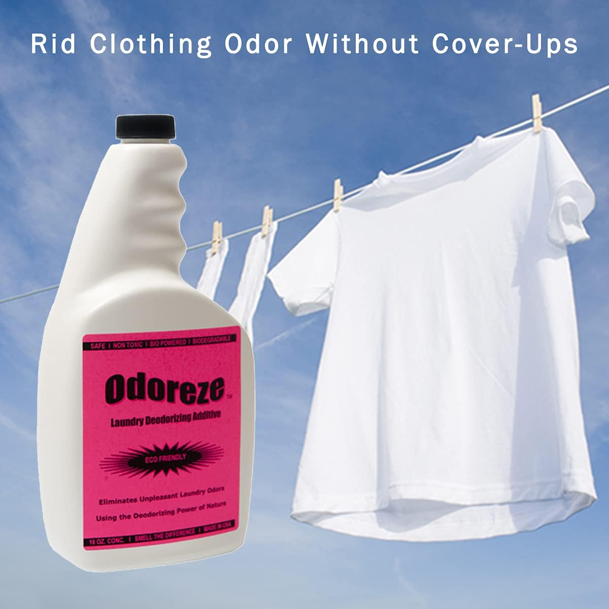 ODOREZE Natural Laundry Deodorizing Additive: 8 Oz. Concentrate Makes 32 Gallons