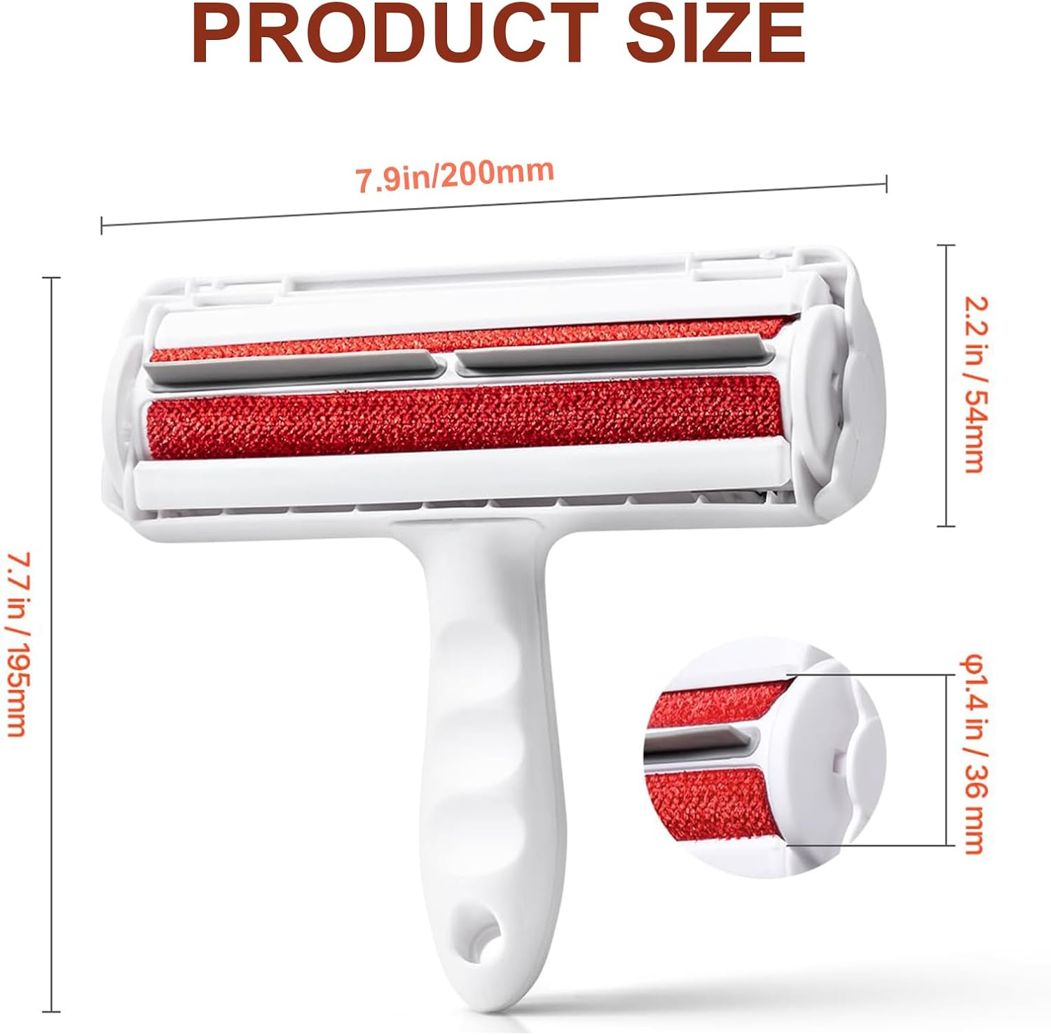 Pet Hair Removal Tool, Pet Hair Remover - Lint Roller for Pet Hair - Cat and Dog Hair Remover for Couch, Furniture, Carpet, Car Seat, Reusable Lint Roller with Fur Bin, Pet Owner Essential image number 5