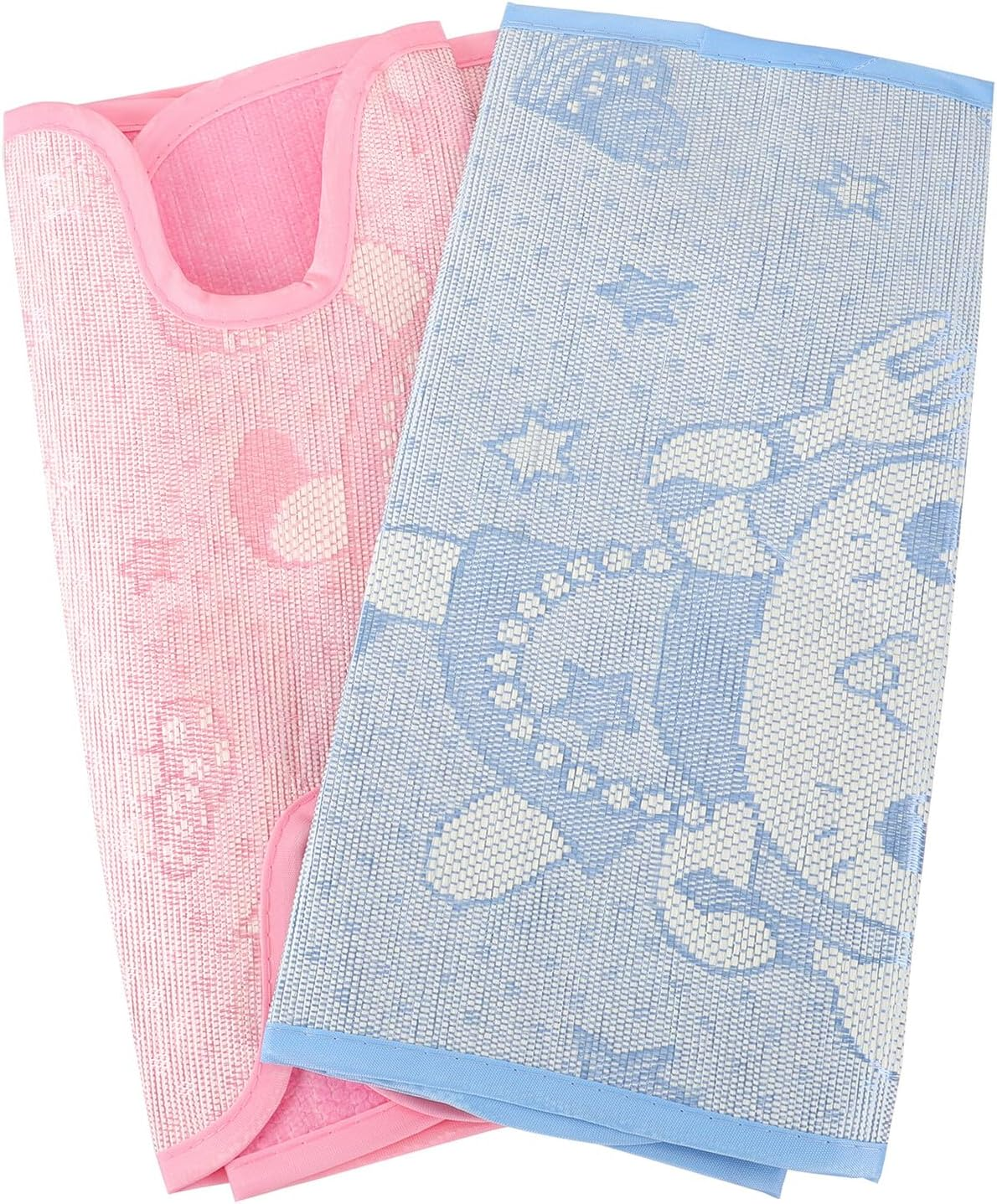 2Pcs Cooling Mat Set for Stroller and High Chair, Ice Silk and Non-Woven Fabric Thin Summer Seat Cushions, Breathable Cooling Pads for Carriage and Feeding Chair image number 6