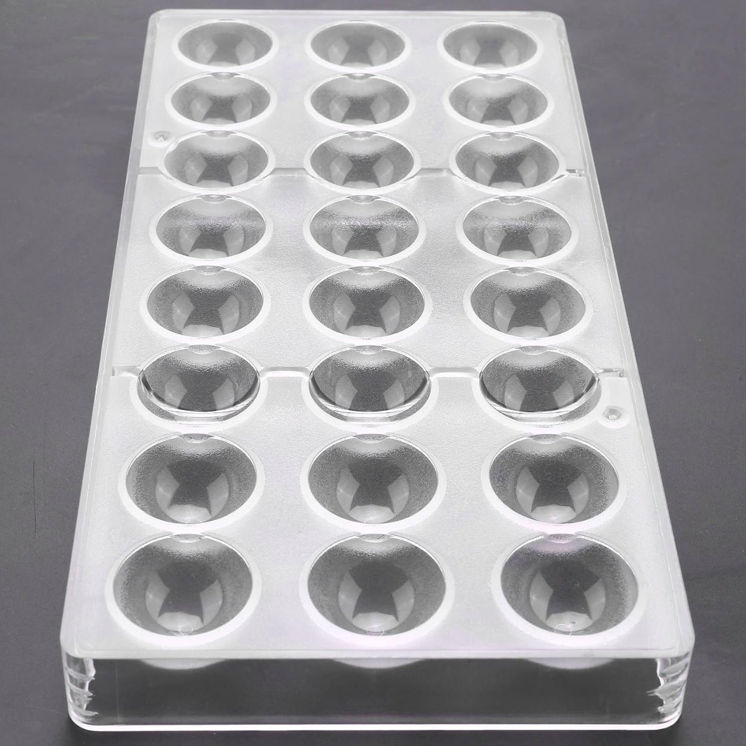 6X 24 Holes Semi Sphere Chocolate Mould Polycarbonate Chocolate Bar Mold Half Ball Candy Maker Mold Bakeware image number 5