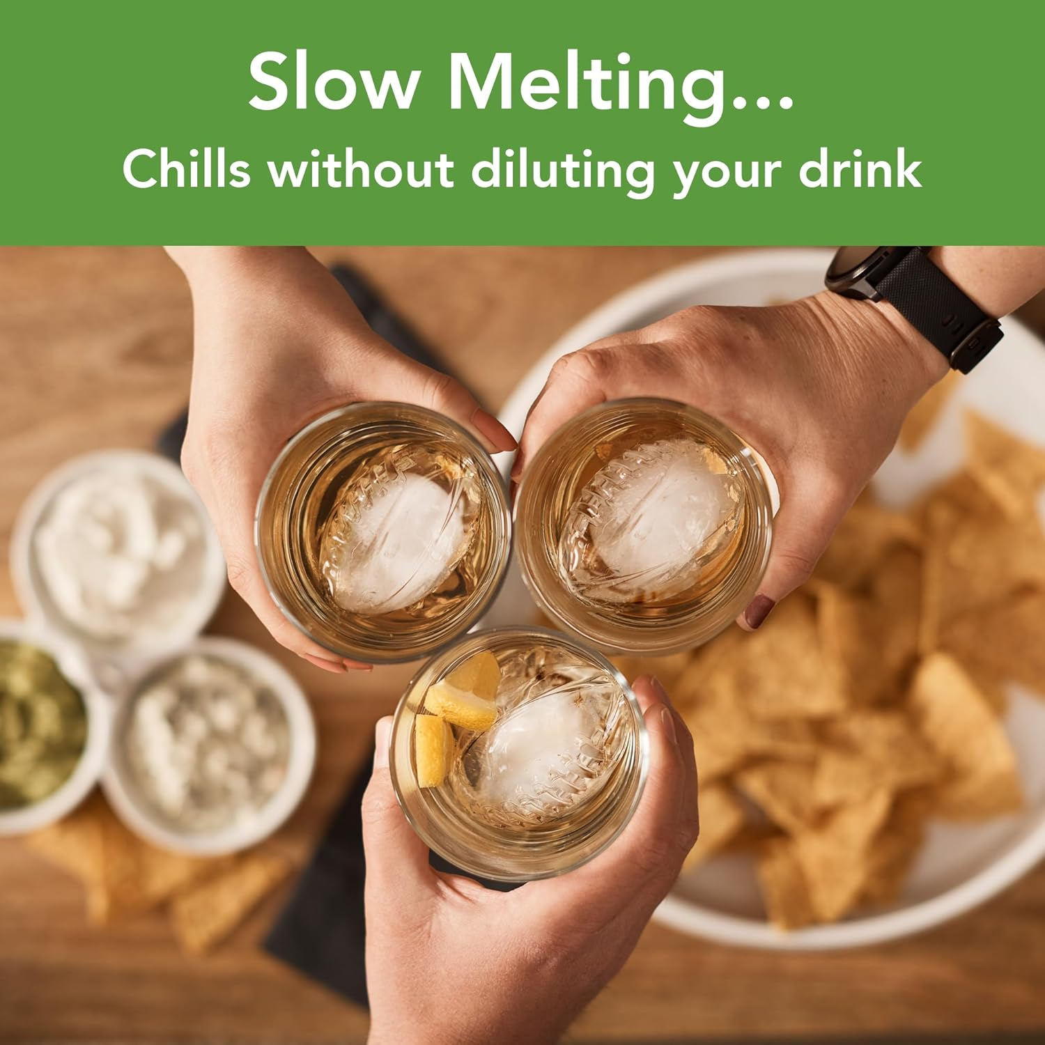 Tovolo Football Ice Molds, Set of 2 Football-Shaped Ice Molds, Stackable Sports Ice Molds, Sports-Themed Ice Makers, Giftable Sports Whiskey Ice Ball Molds, Bpa-Free & Dishwasher-Safe, Frost/Charcoal image number 5