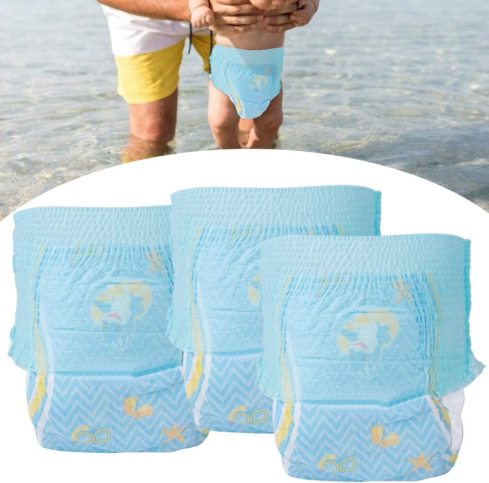 Viagasafamido 3Pcs Reusable Swim Diapers Infant Baby Swim Diapers Washable Snap Pool Swimming Diaper for Boys and Girls (XL 12-16Kg) image number 6