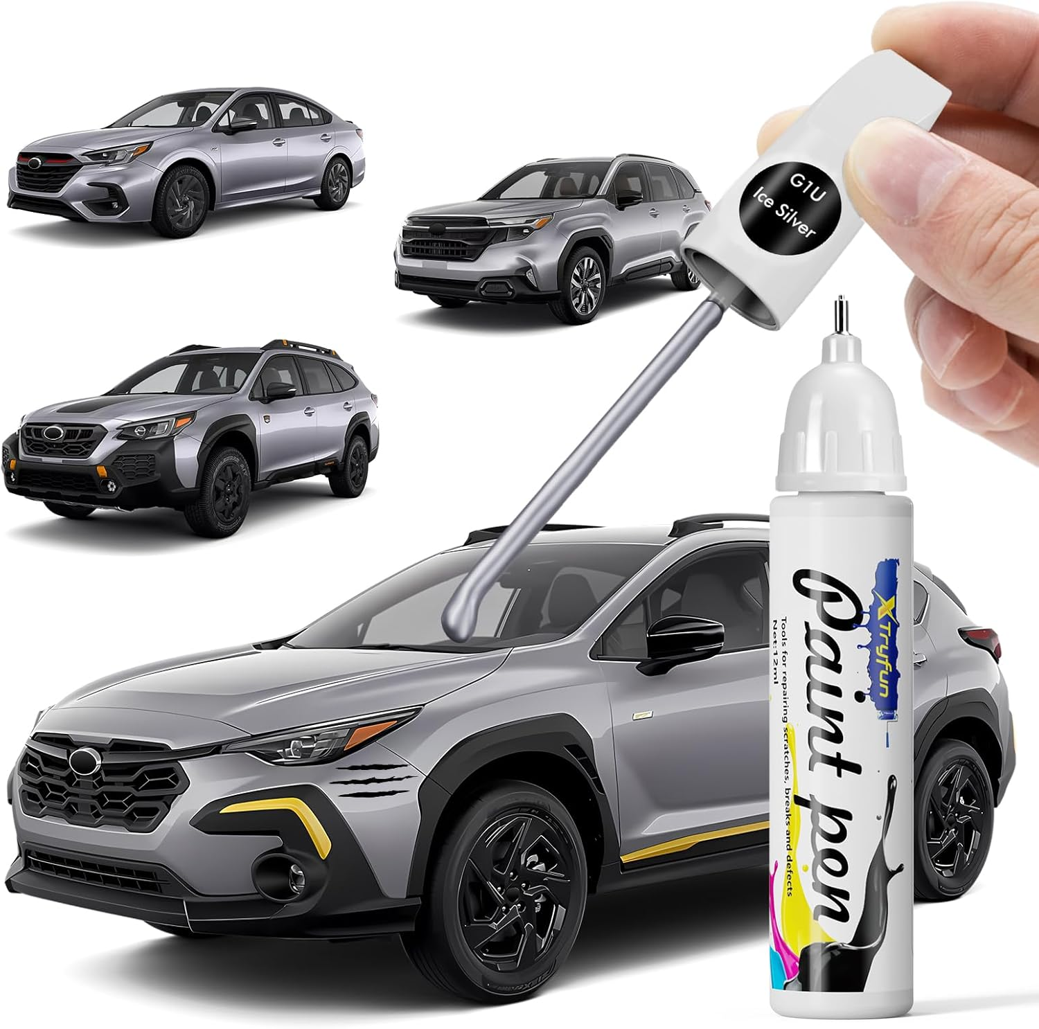 Xtryfun UAT Geyser Blue Touch up Paint Compatible with Subaru, DIY Car Paint Scratch Repair, Automotive Paints, Quick & Easy Fix Scratch Repair for Crosstrek/Outback/Forester