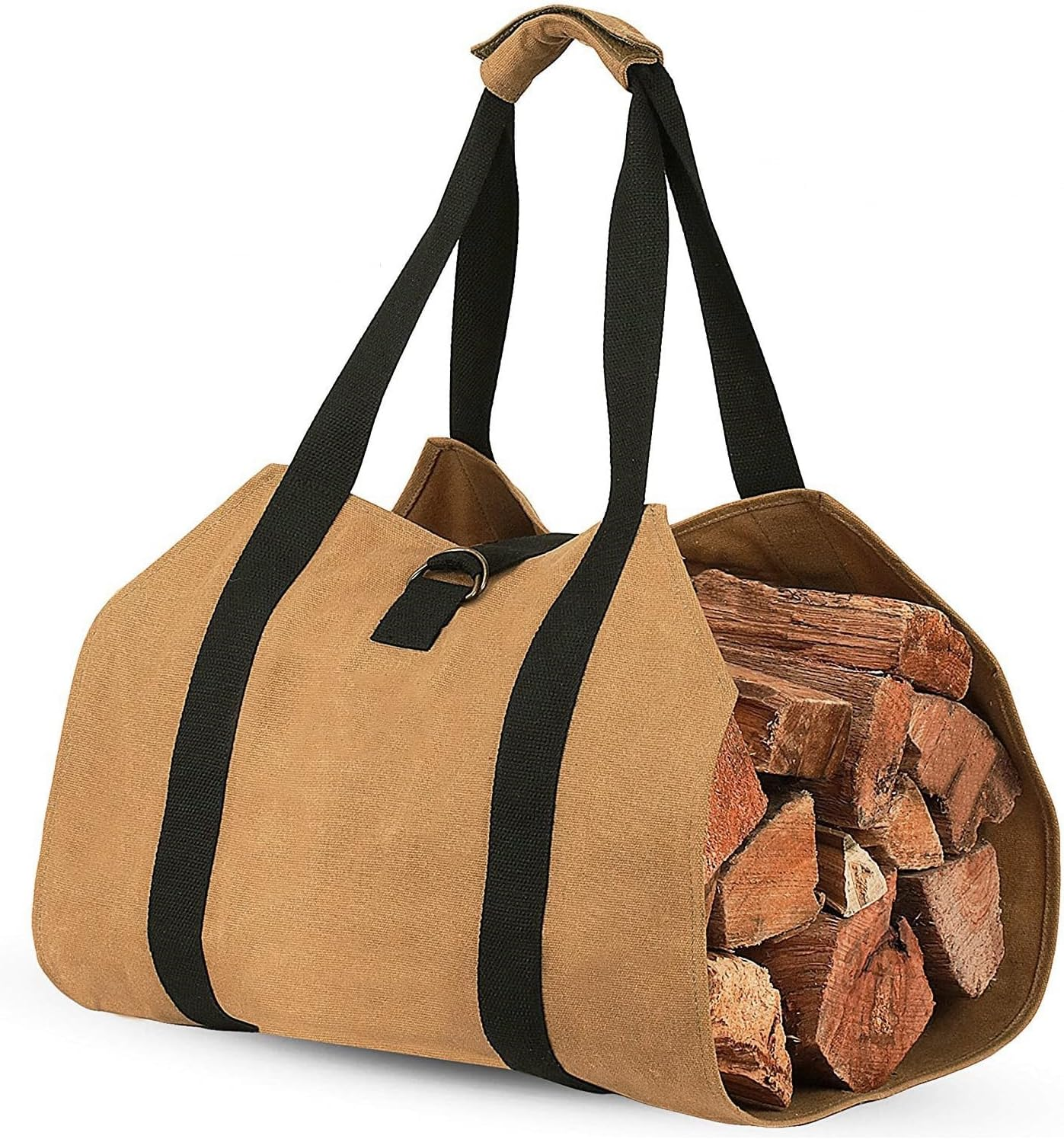Firewood Carrier, Wood Carrying Bag for Firewood, Waterproof Log Tote with Handles, Extra Strong Double Strap Reinforced Log Carrier for Firewood, Hay Hauling for Fireplace or Outdoor Camping