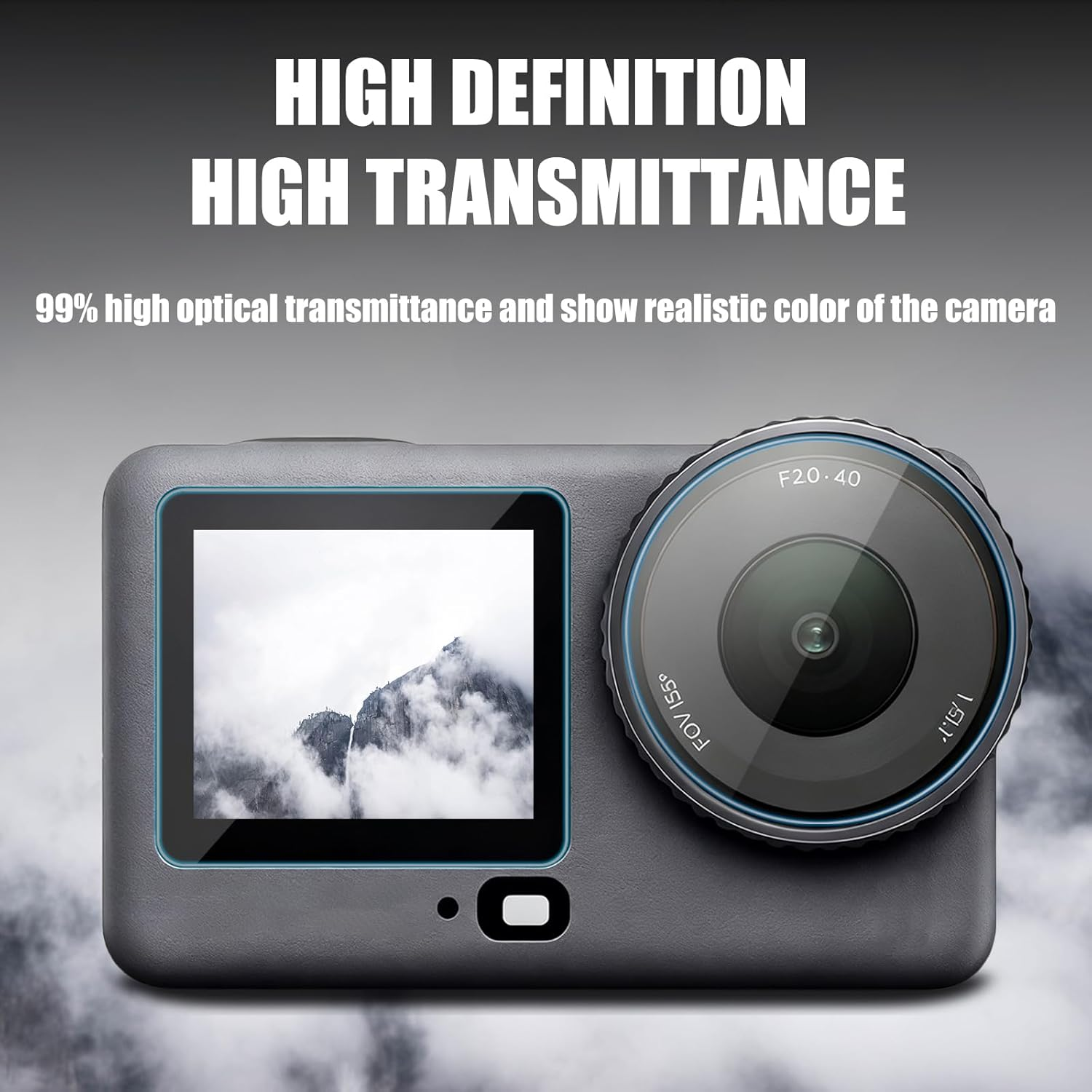 TQLGY Tempered Glass Screen Protector for DJI Osmo Action 6 Accessories with Camera Lens Protector, Ultra HD, Anti-Scratch, Bubble-Free Installation, 3-Pack Each image number 2