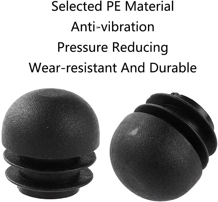 Round Plastic End Plugs, 20Pcs Chair Leg End Caps Pipe Tube Inserts Floor Protectors for Tables, Beds, Chairs (Black 25Mm) image number 3
